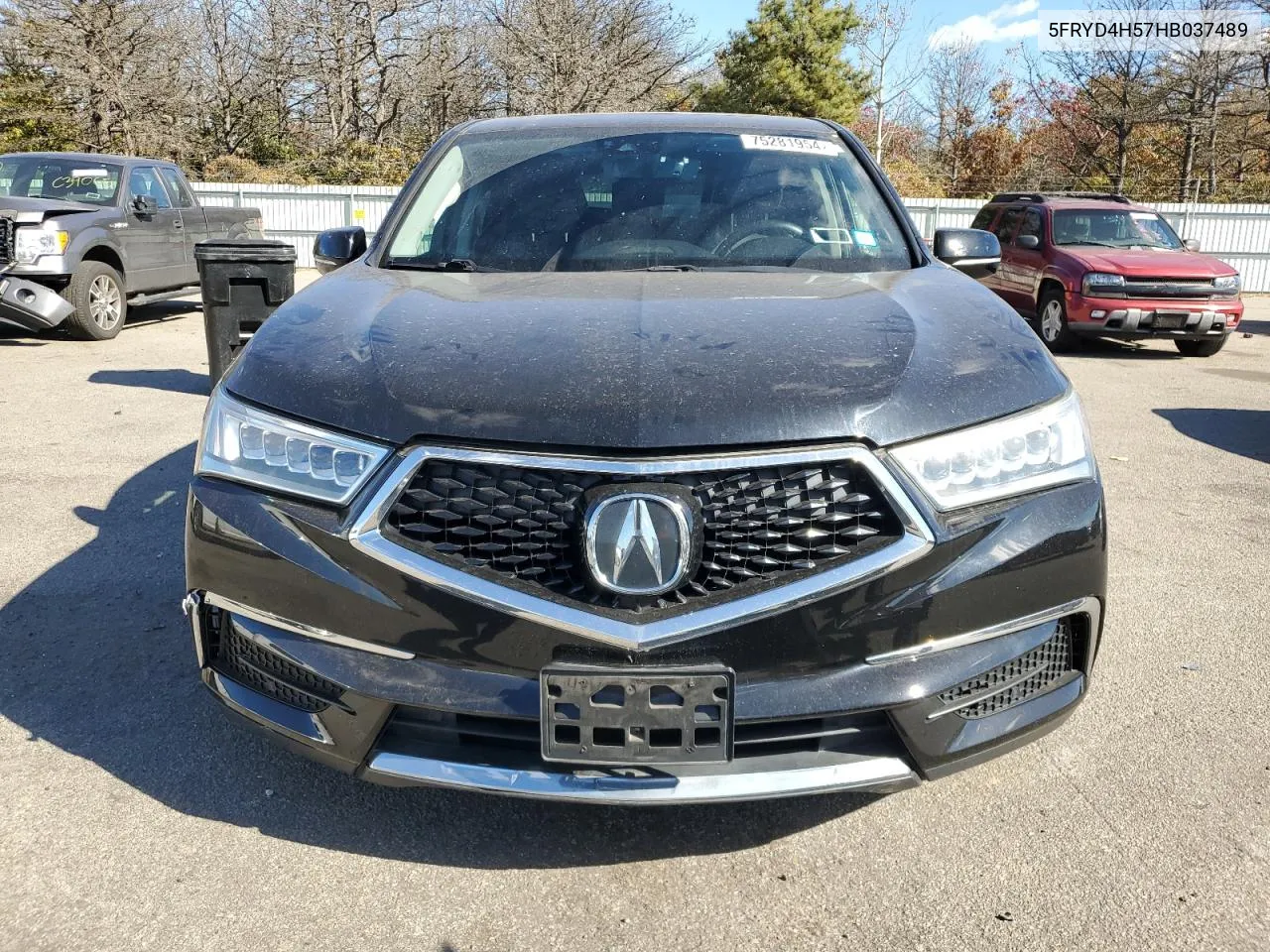 2017 Acura Mdx Technology VIN: 5FRYD4H57HB037489 Lot: 75281954