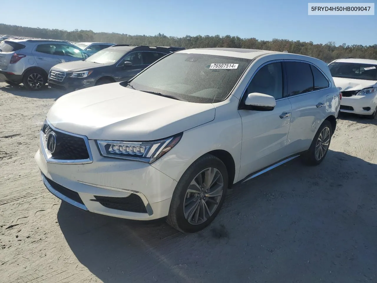 2017 Acura Mdx Technology VIN: 5FRYD4H50HB009047 Lot: 76507514