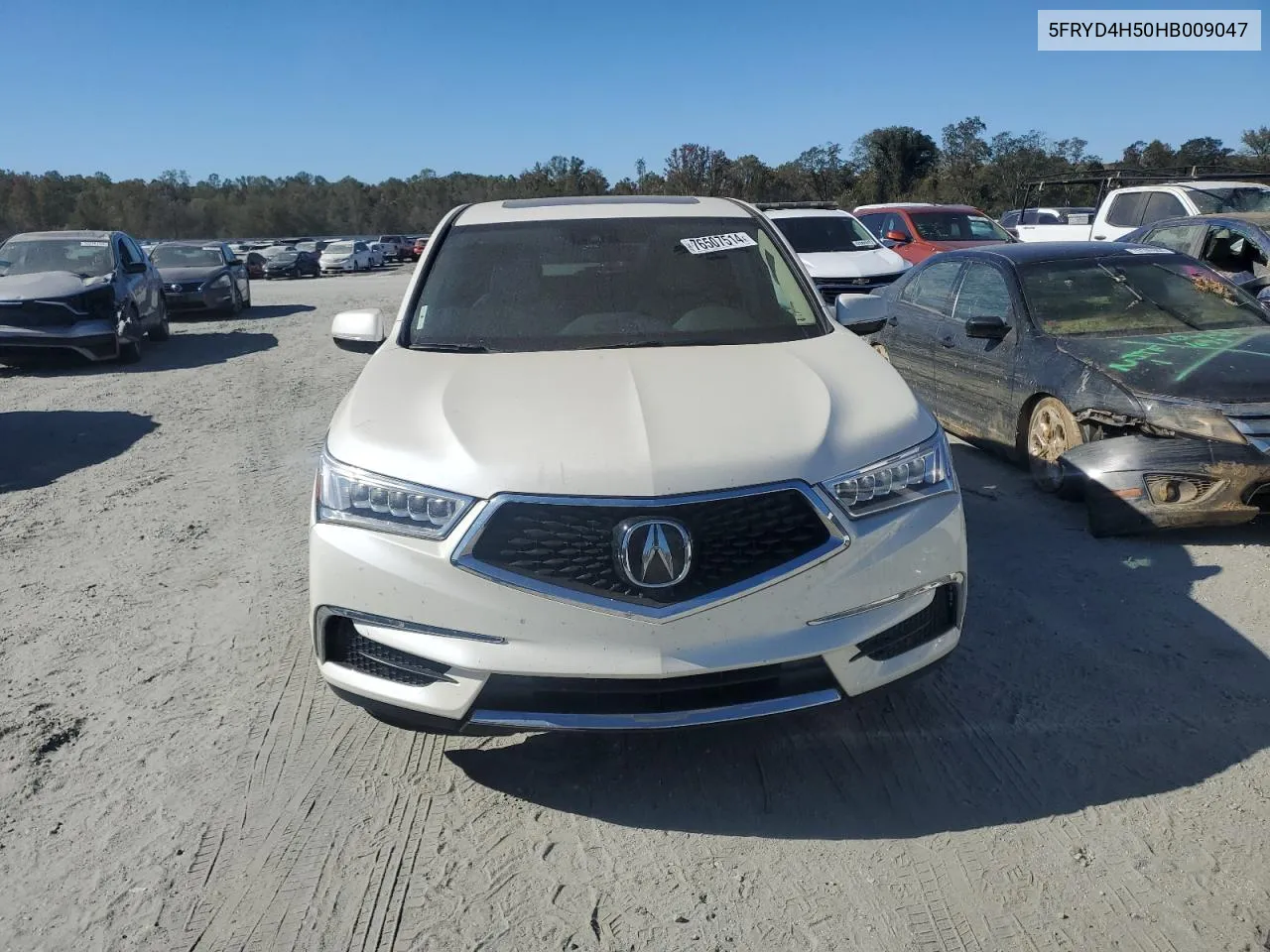 2017 Acura Mdx Technology VIN: 5FRYD4H50HB009047 Lot: 76507514