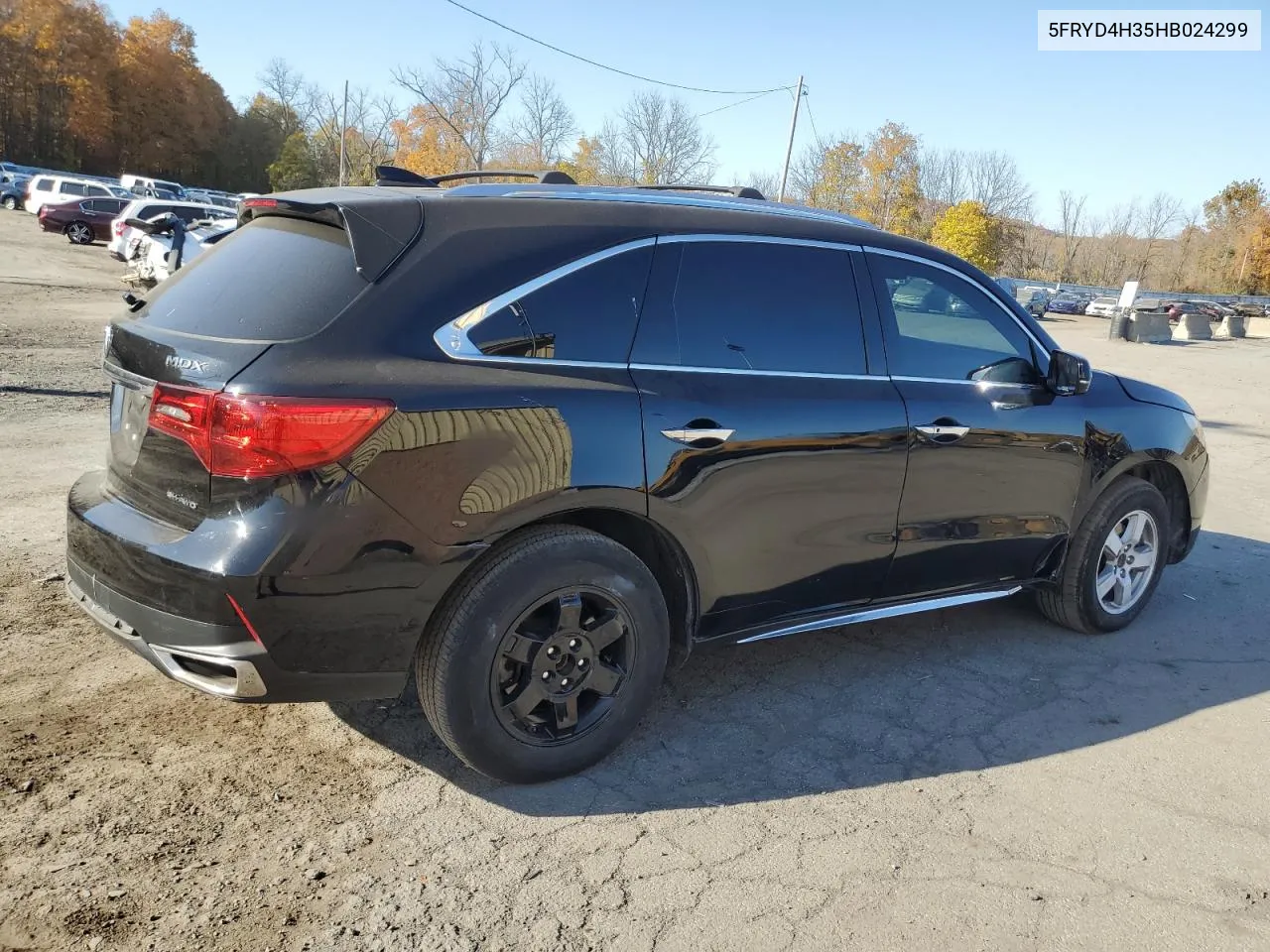 2017 Acura Mdx VIN: 5FRYD4H35HB024299 Lot: 76765864