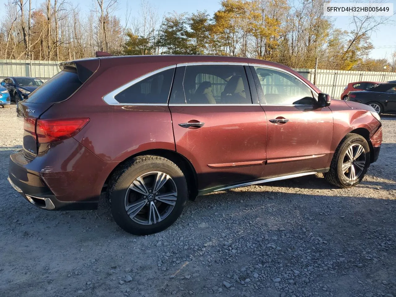 2017 Acura Mdx VIN: 5FRYD4H32HB005449 Lot: 77070064