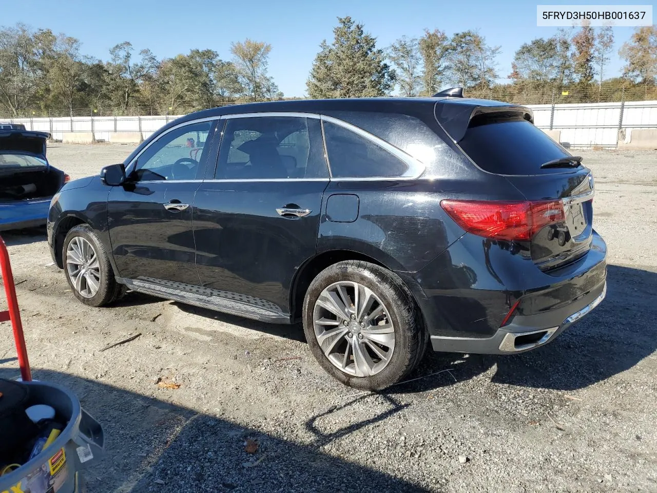 2017 Acura Mdx Technology VIN: 5FRYD3H50HB001637 Lot: 77251994