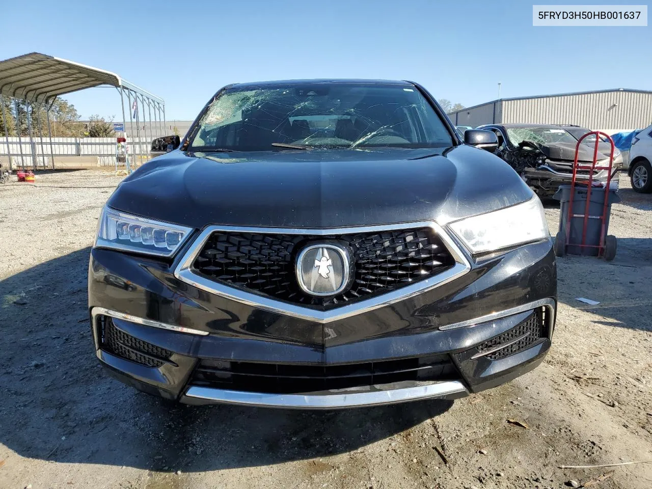 2017 Acura Mdx Technology VIN: 5FRYD3H50HB001637 Lot: 77251994