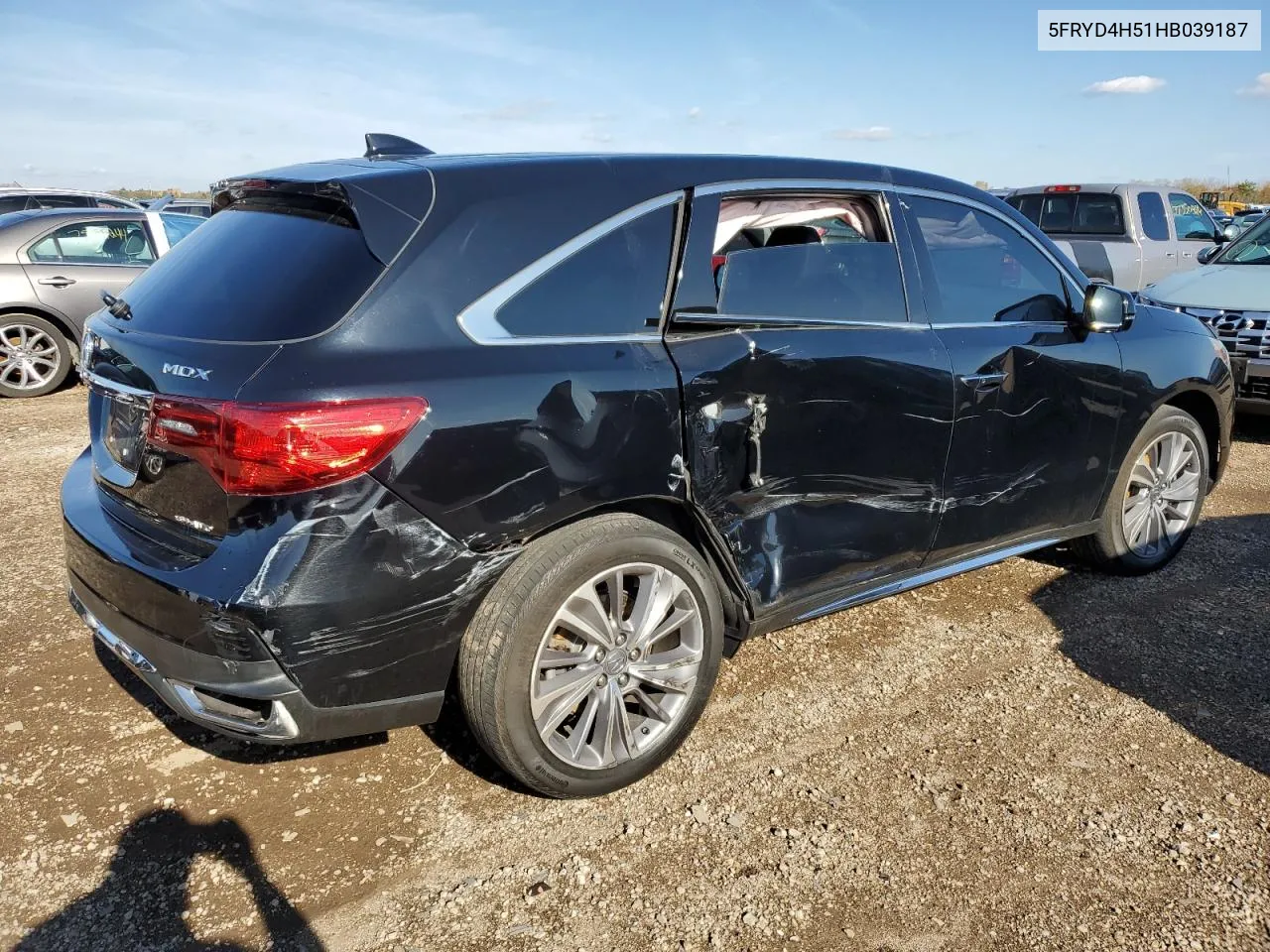 2017 Acura Mdx Technology VIN: 5FRYD4H51HB039187 Lot: 77694654