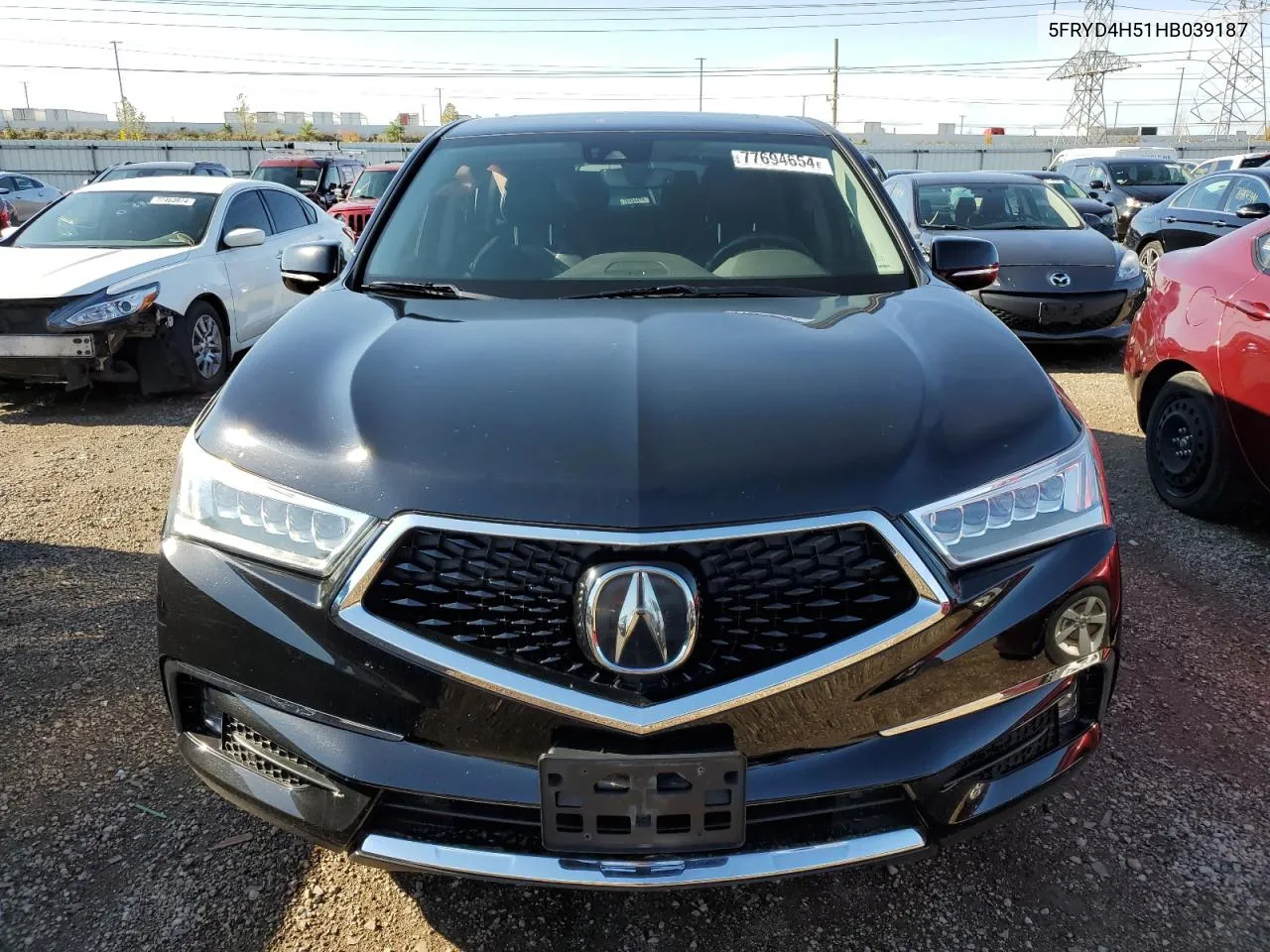 2017 Acura Mdx Technology VIN: 5FRYD4H51HB039187 Lot: 77694654