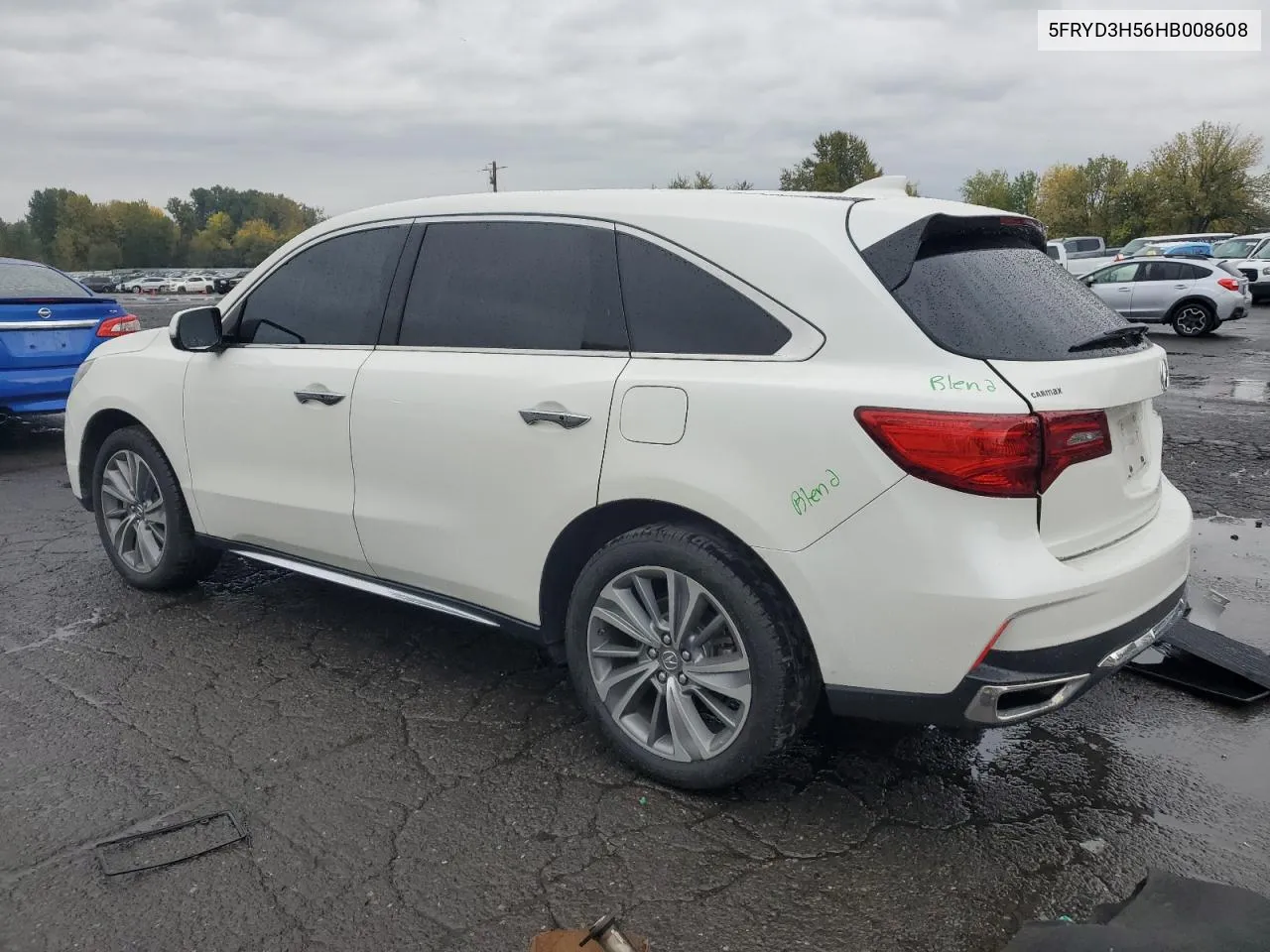 2017 Acura Mdx Technology VIN: 5FRYD3H56HB008608 Lot: 77828754