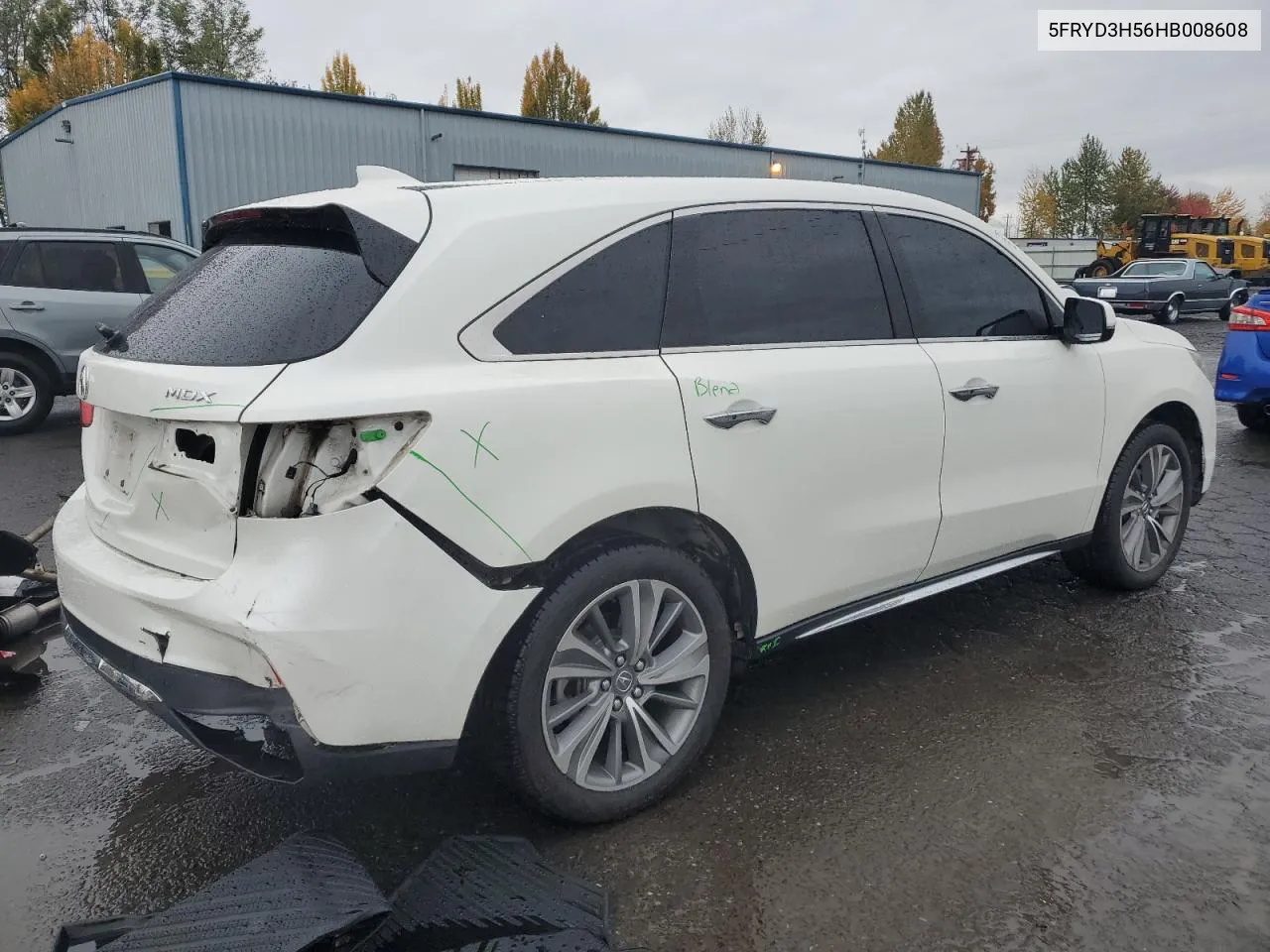 2017 Acura Mdx Technology VIN: 5FRYD3H56HB008608 Lot: 77828754