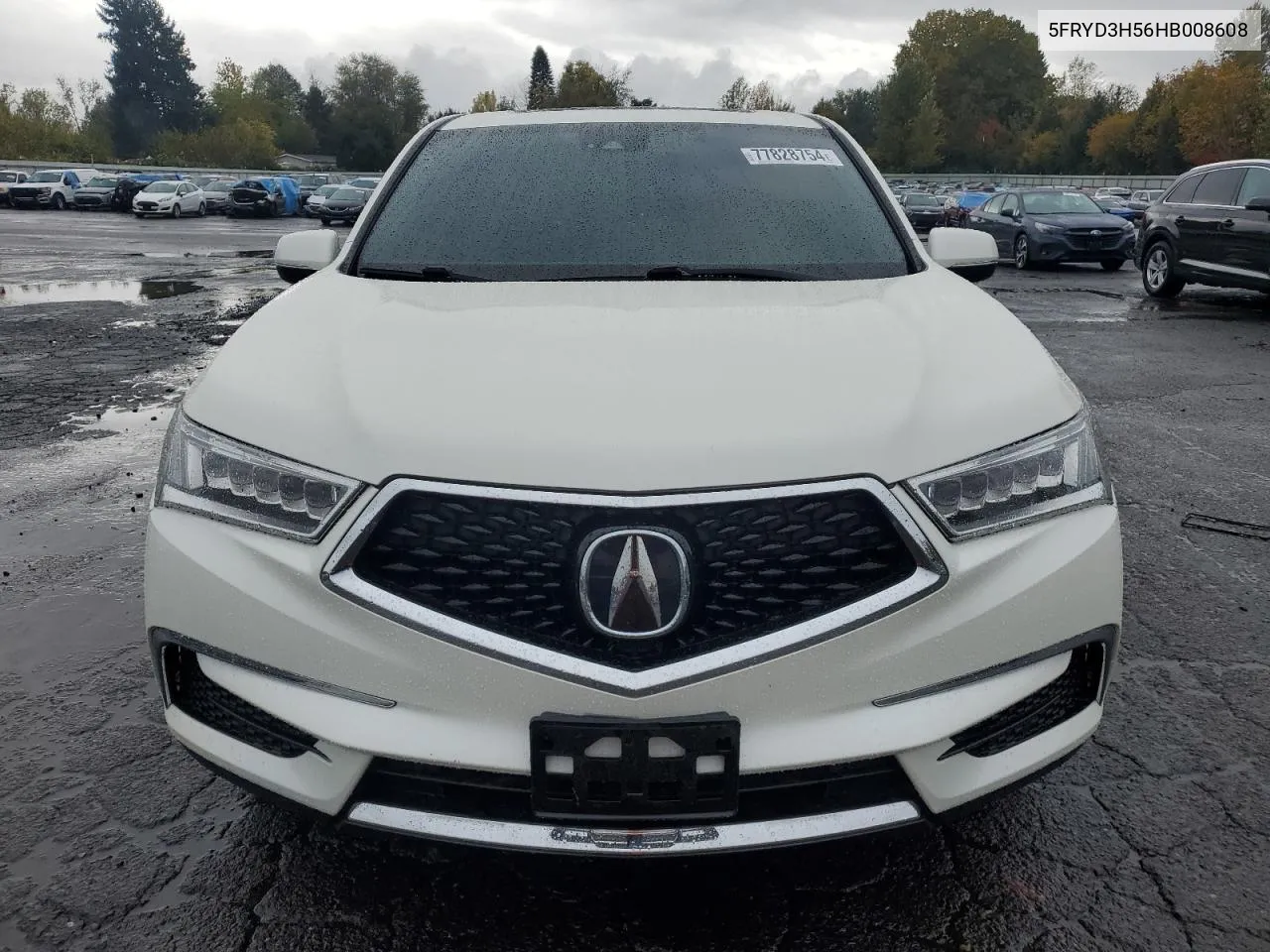 2017 Acura Mdx Technology VIN: 5FRYD3H56HB008608 Lot: 77828754