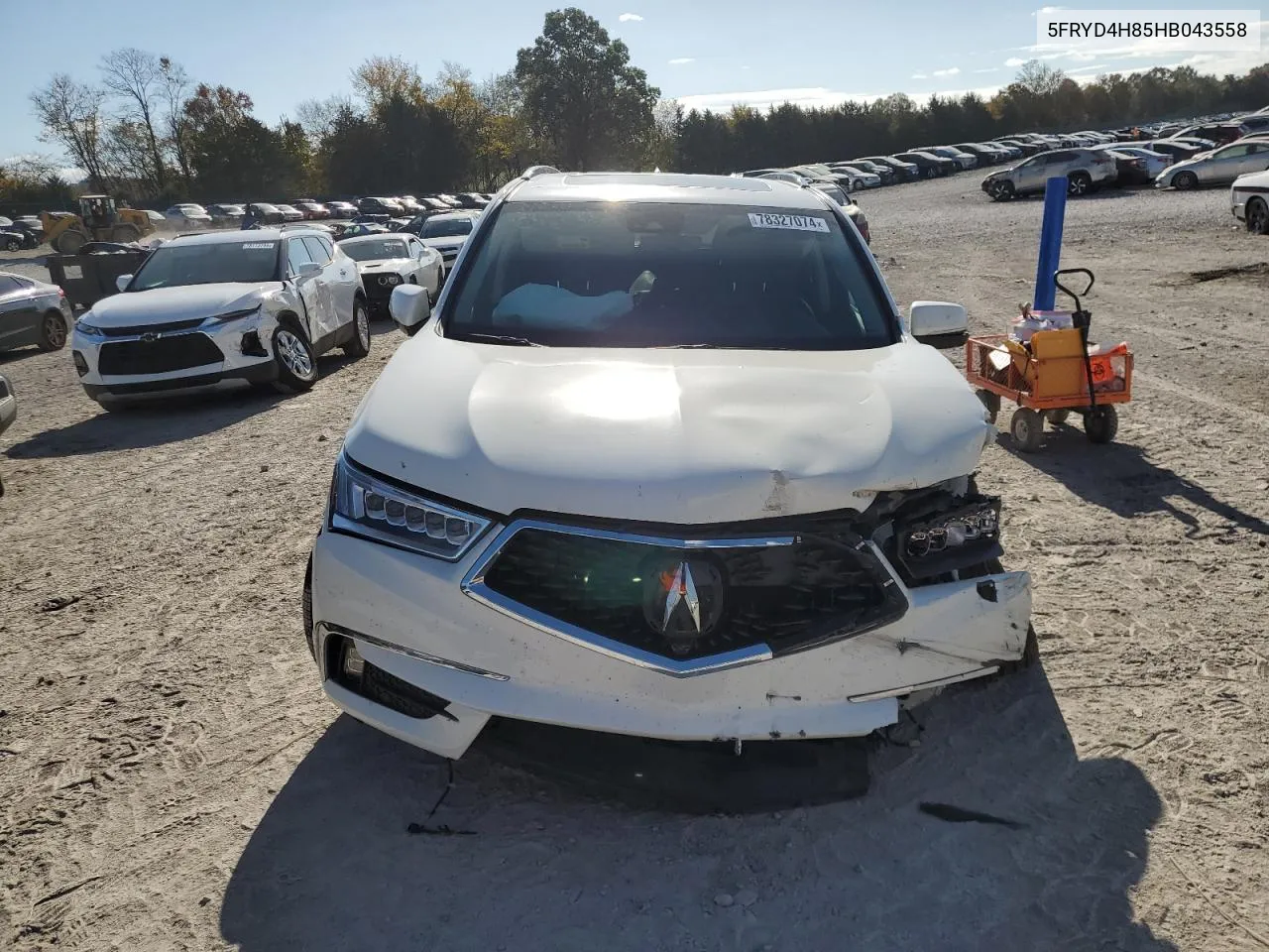 2017 Acura Mdx Advance VIN: 5FRYD4H85HB043558 Lot: 78327074