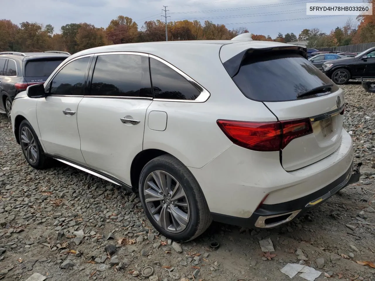 5FRYD4H78HB033260 2017 Acura Mdx Technology