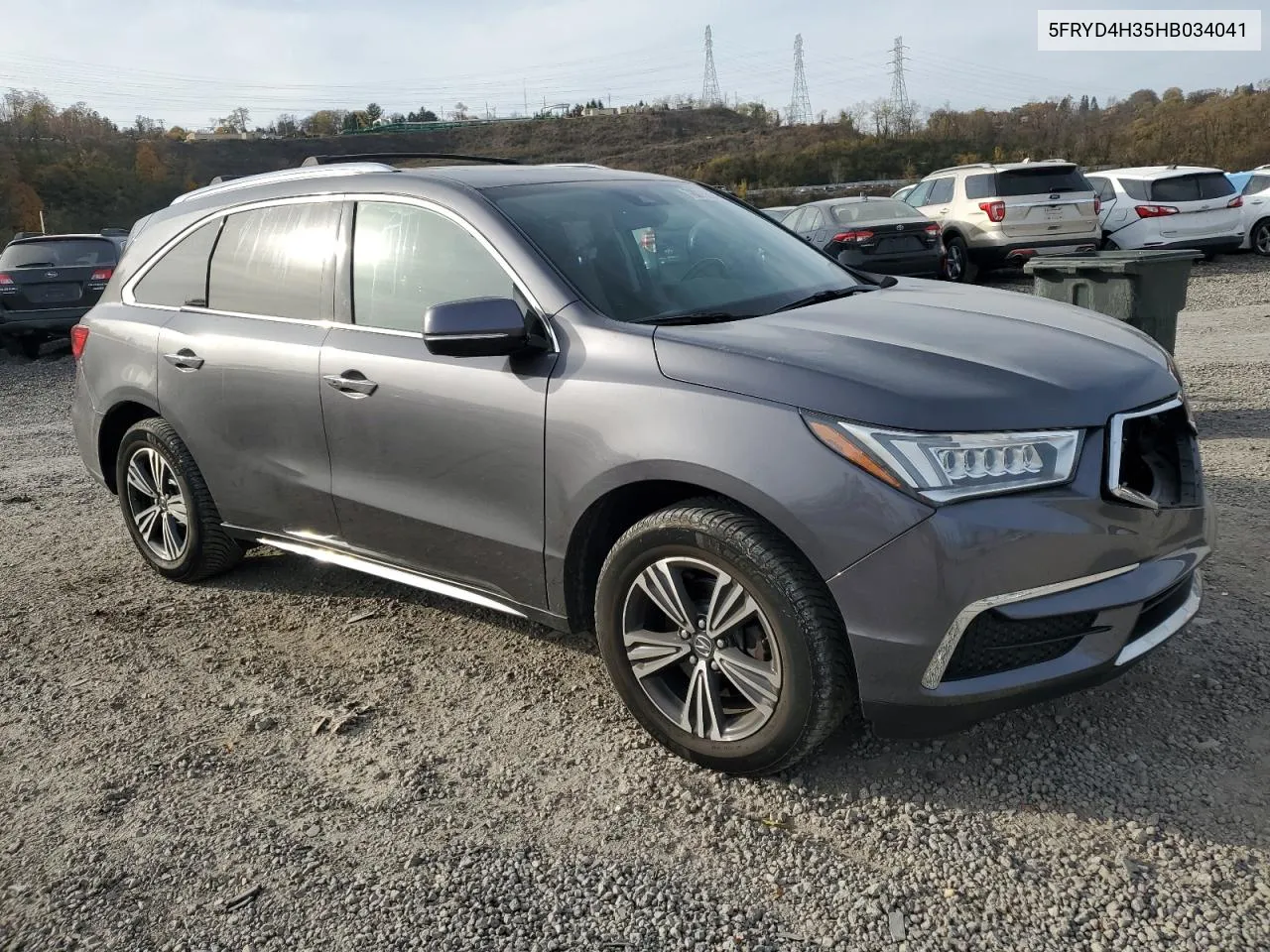 2017 Acura Mdx VIN: 5FRYD4H35HB034041 Lot: 78375534