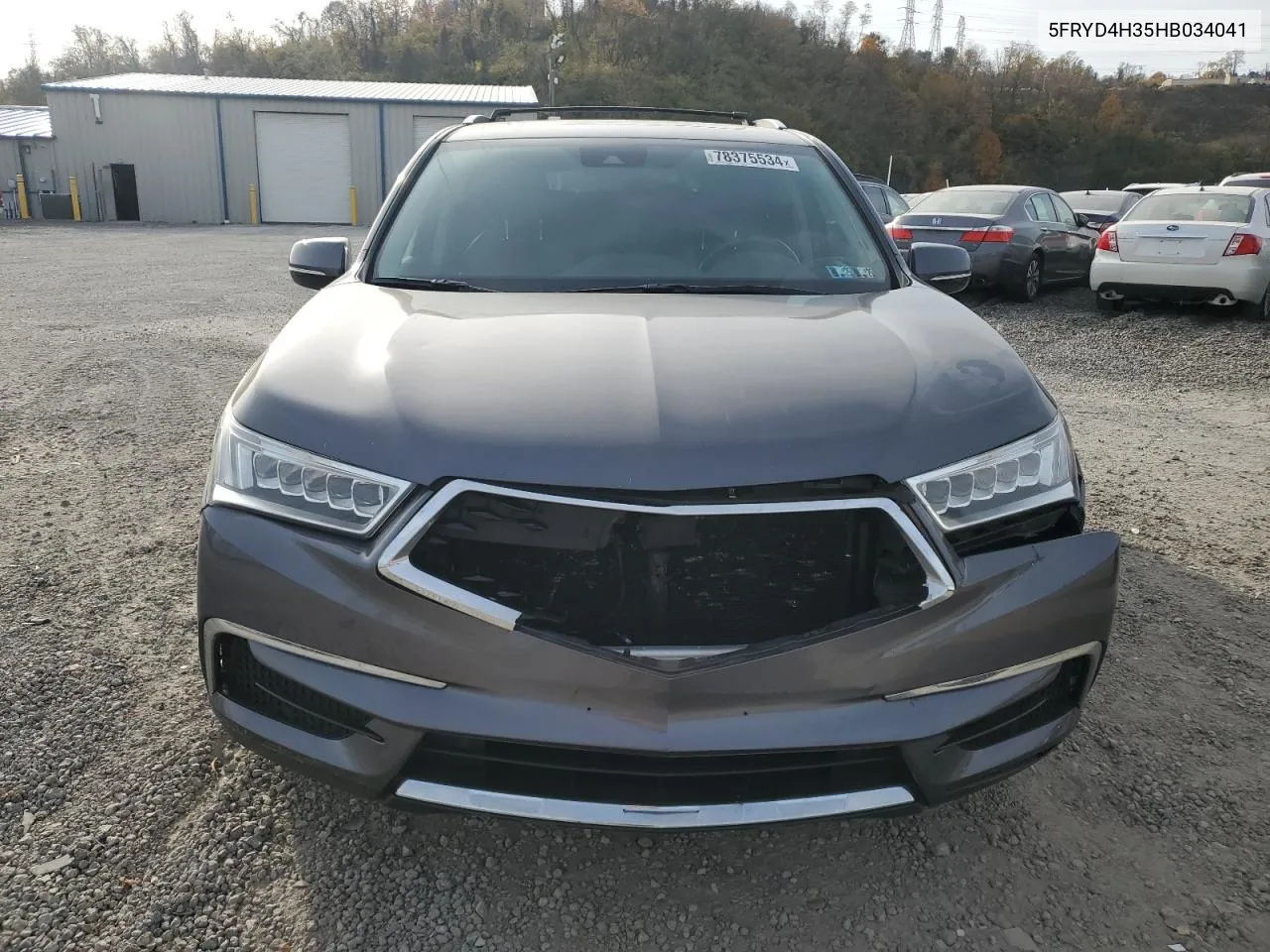 2017 Acura Mdx VIN: 5FRYD4H35HB034041 Lot: 78375534