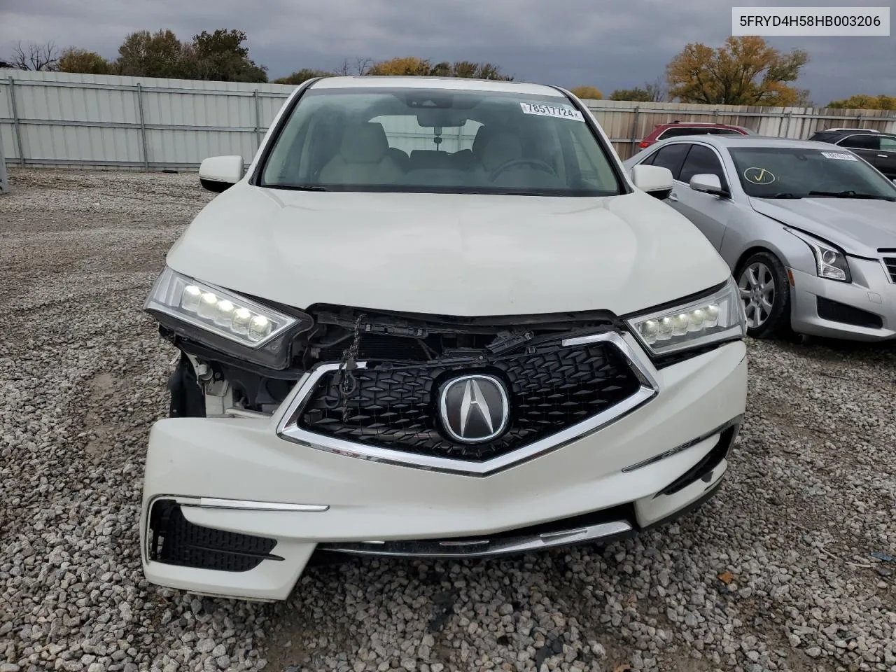 2017 Acura Mdx VIN: 5FRYD4H58HB003206 Lot: 78517724