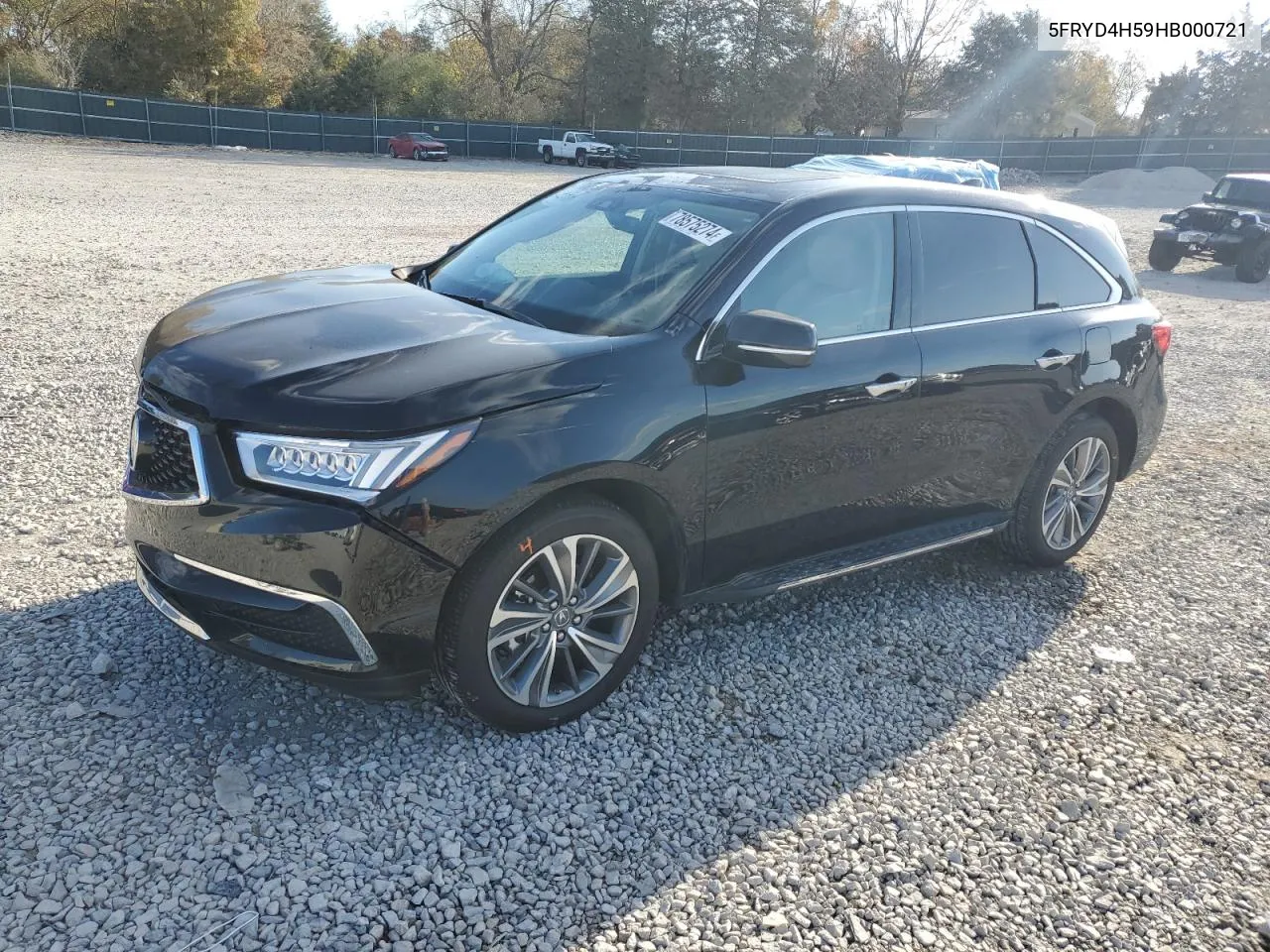 2017 Acura Mdx Technology VIN: 5FRYD4H59HB000721 Lot: 78575274