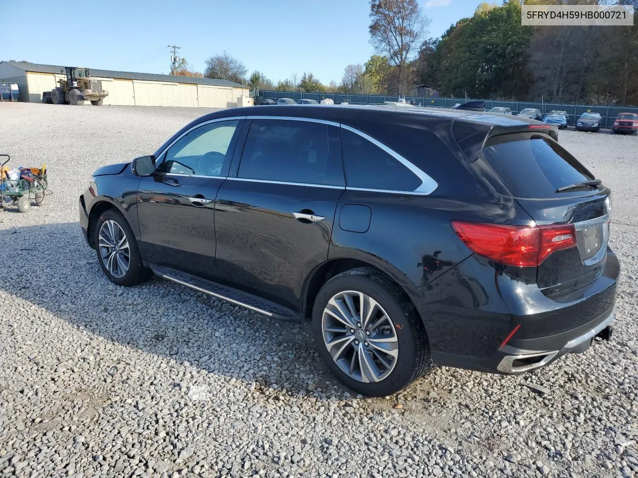 2017 Acura Mdx Technology VIN: 5FRYD4H59HB000721 Lot: 78575274