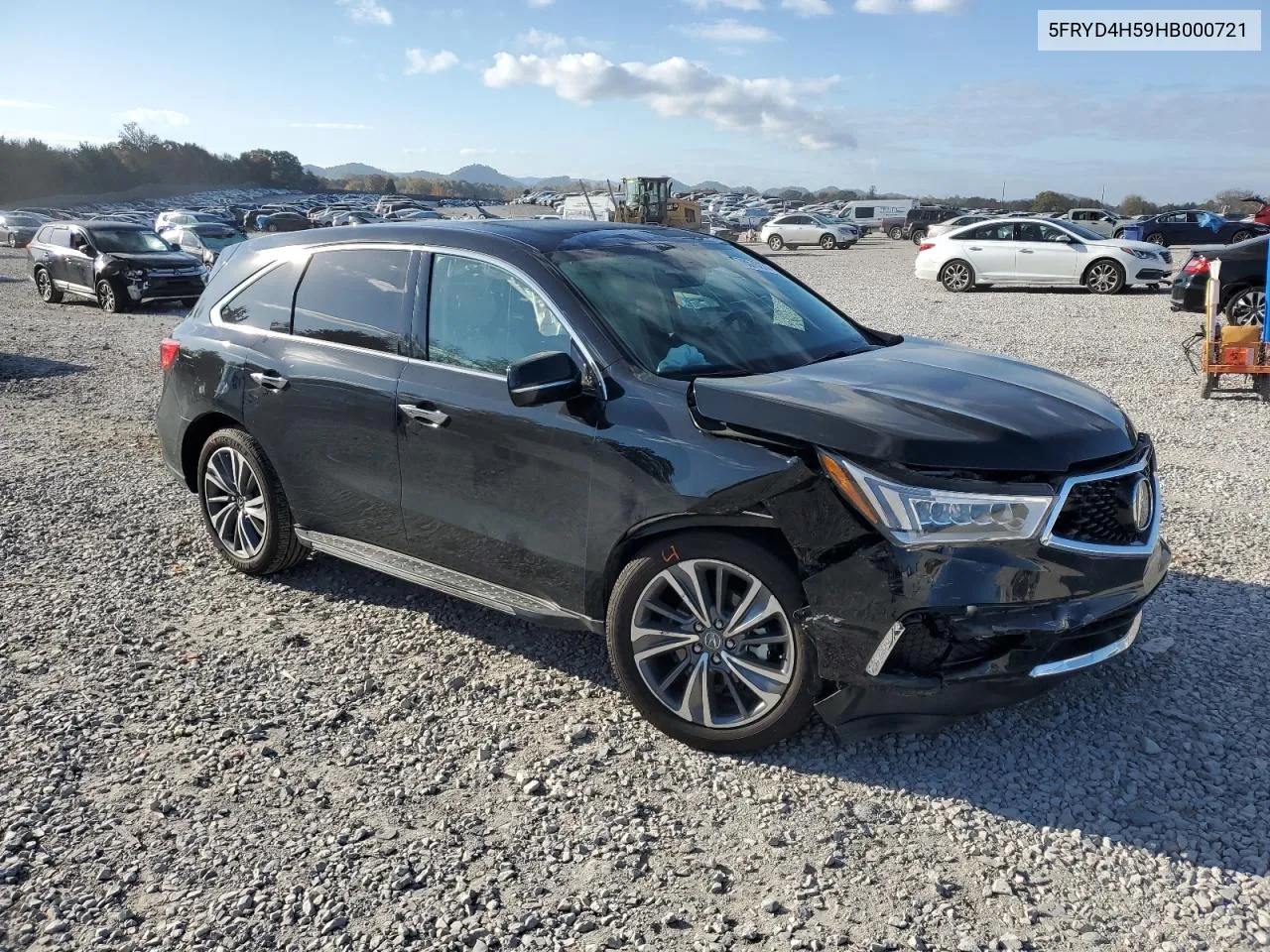 2017 Acura Mdx Technology VIN: 5FRYD4H59HB000721 Lot: 78575274