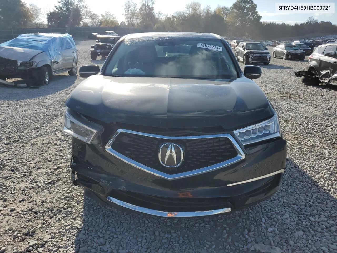 2017 Acura Mdx Technology VIN: 5FRYD4H59HB000721 Lot: 78575274