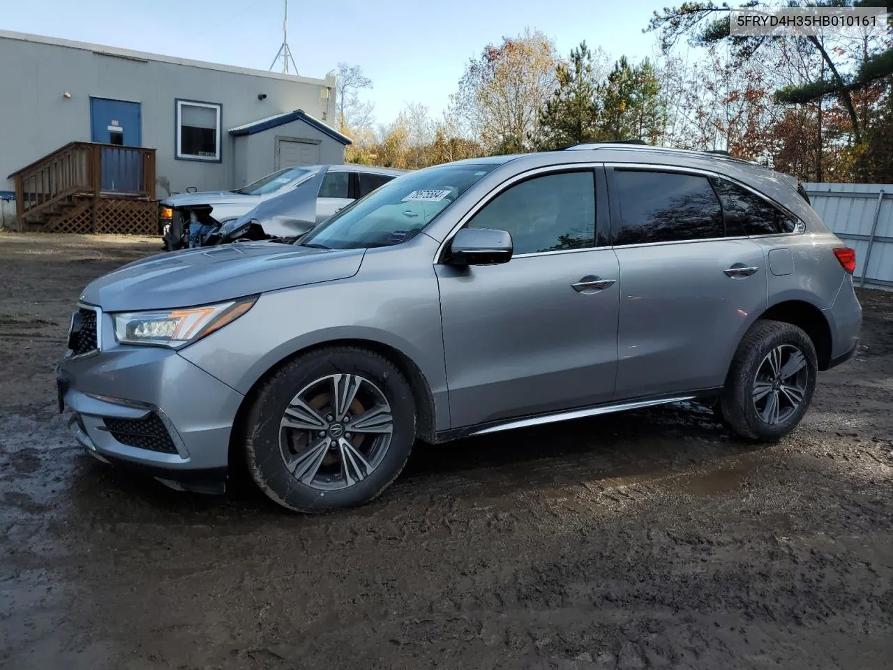 2017 Acura Mdx VIN: 5FRYD4H35HB010161 Lot: 78575584