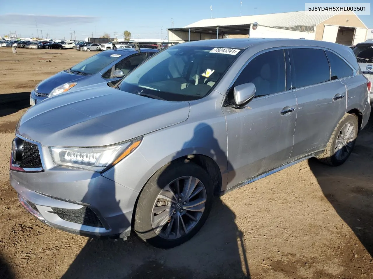 2017 Acura Mdx Technology VIN: 5J8YD4H5XHL003501 Lot: 78845244