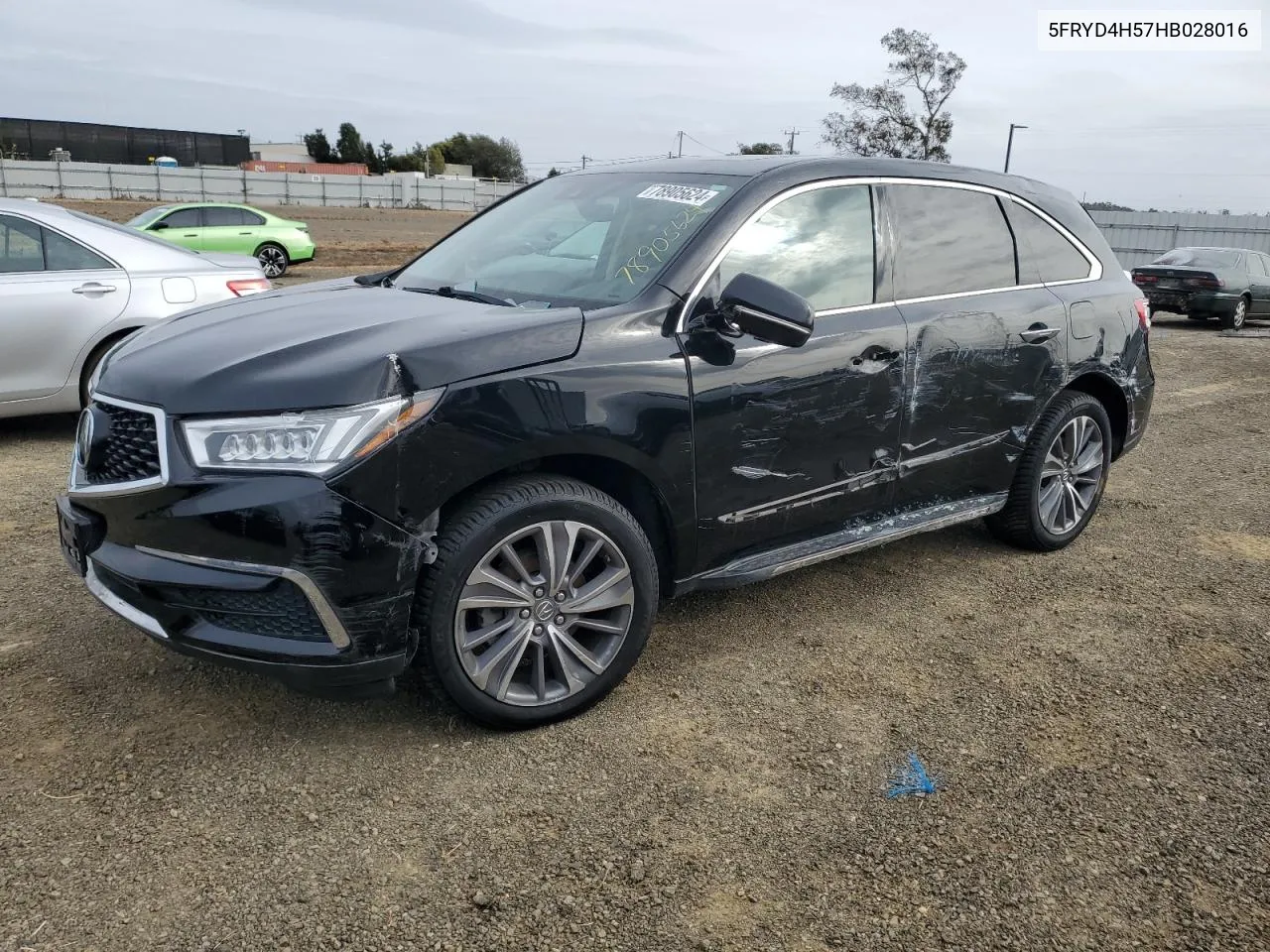 2017 Acura Mdx Technology VIN: 5FRYD4H57HB028016 Lot: 78905624