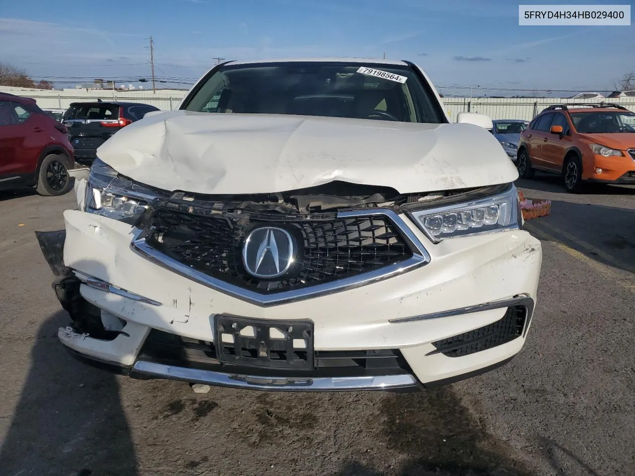 2017 Acura Mdx VIN: 5FRYD4H34HB029400 Lot: 79198564