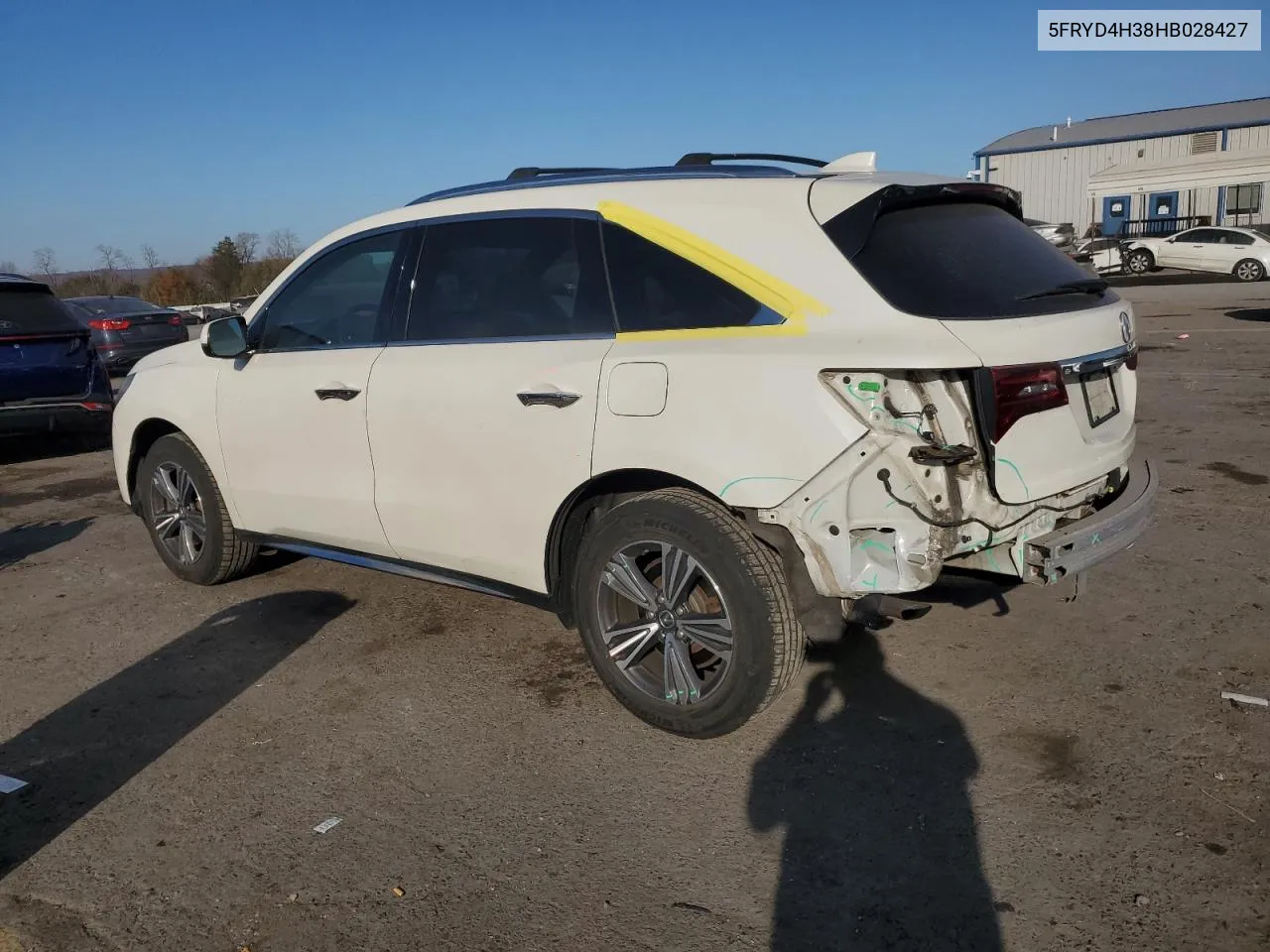 2017 Acura Mdx VIN: 5FRYD4H38HB028427 Lot: 79725824