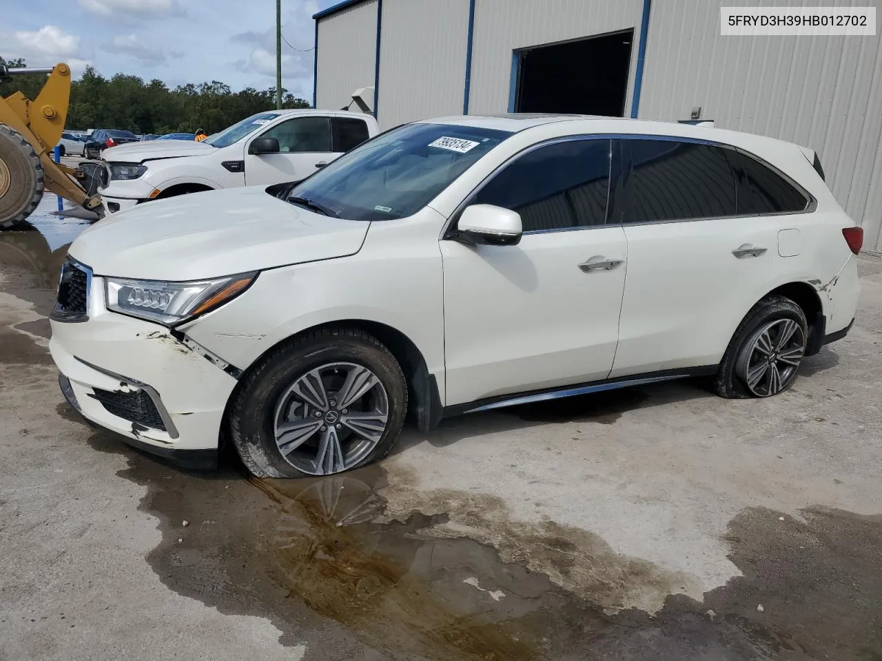 2017 Acura Mdx VIN: 5FRYD3H39HB012702 Lot: 79935134