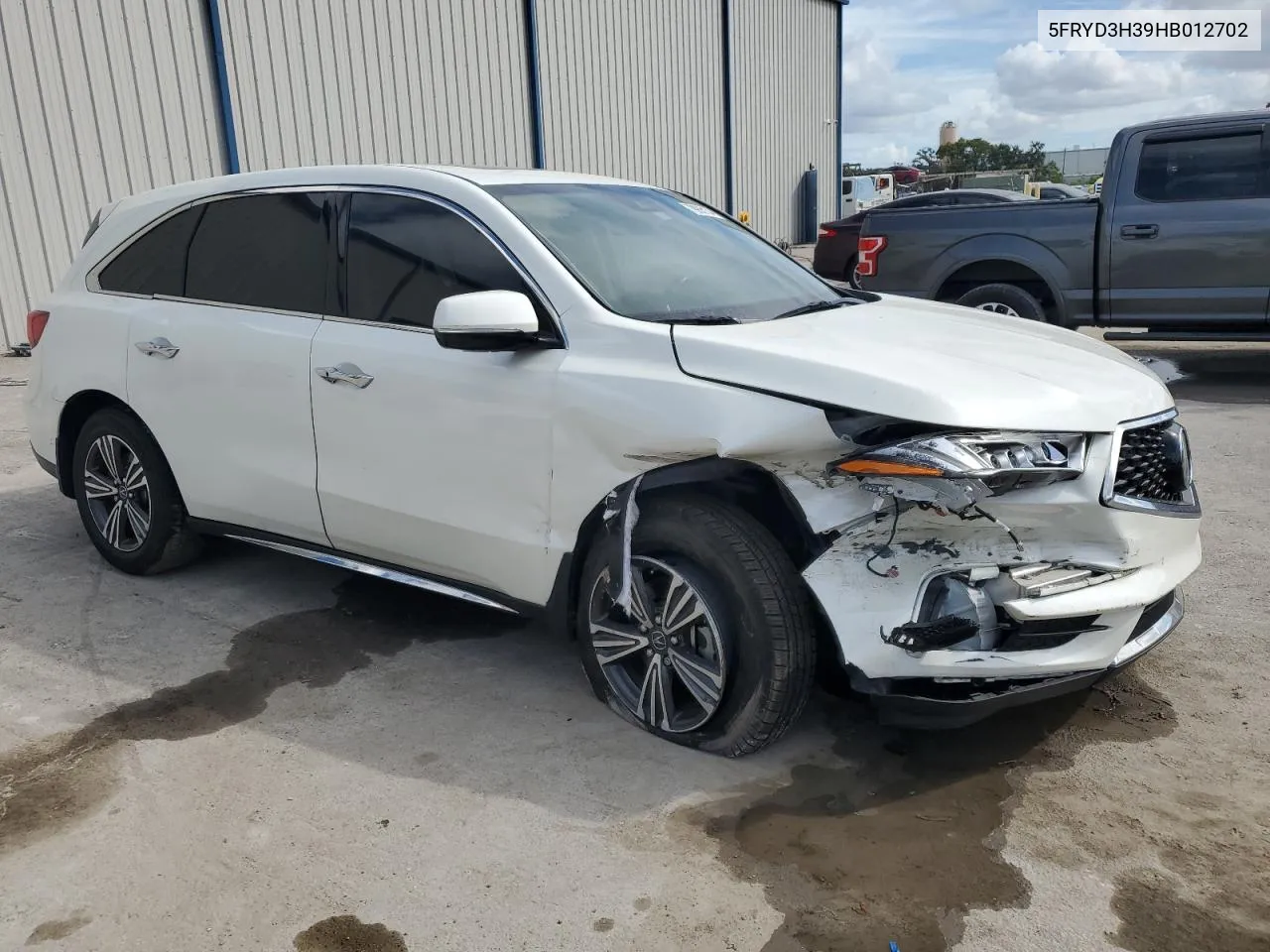 2017 Acura Mdx VIN: 5FRYD3H39HB012702 Lot: 79935134