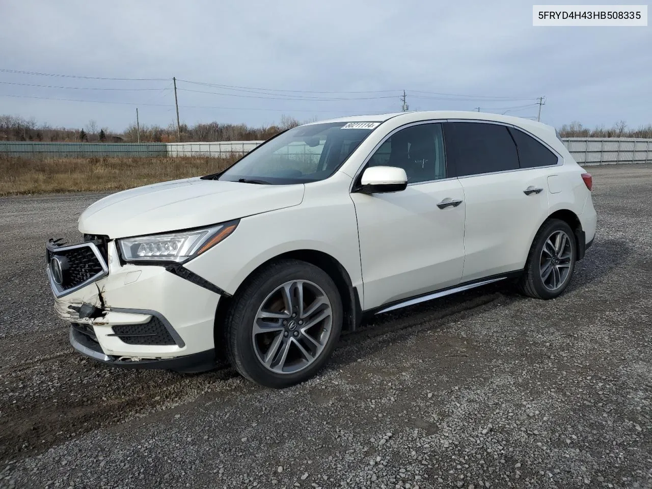 2017 Acura Mdx Navi VIN: 5FRYD4H43HB508335 Lot: 80211114