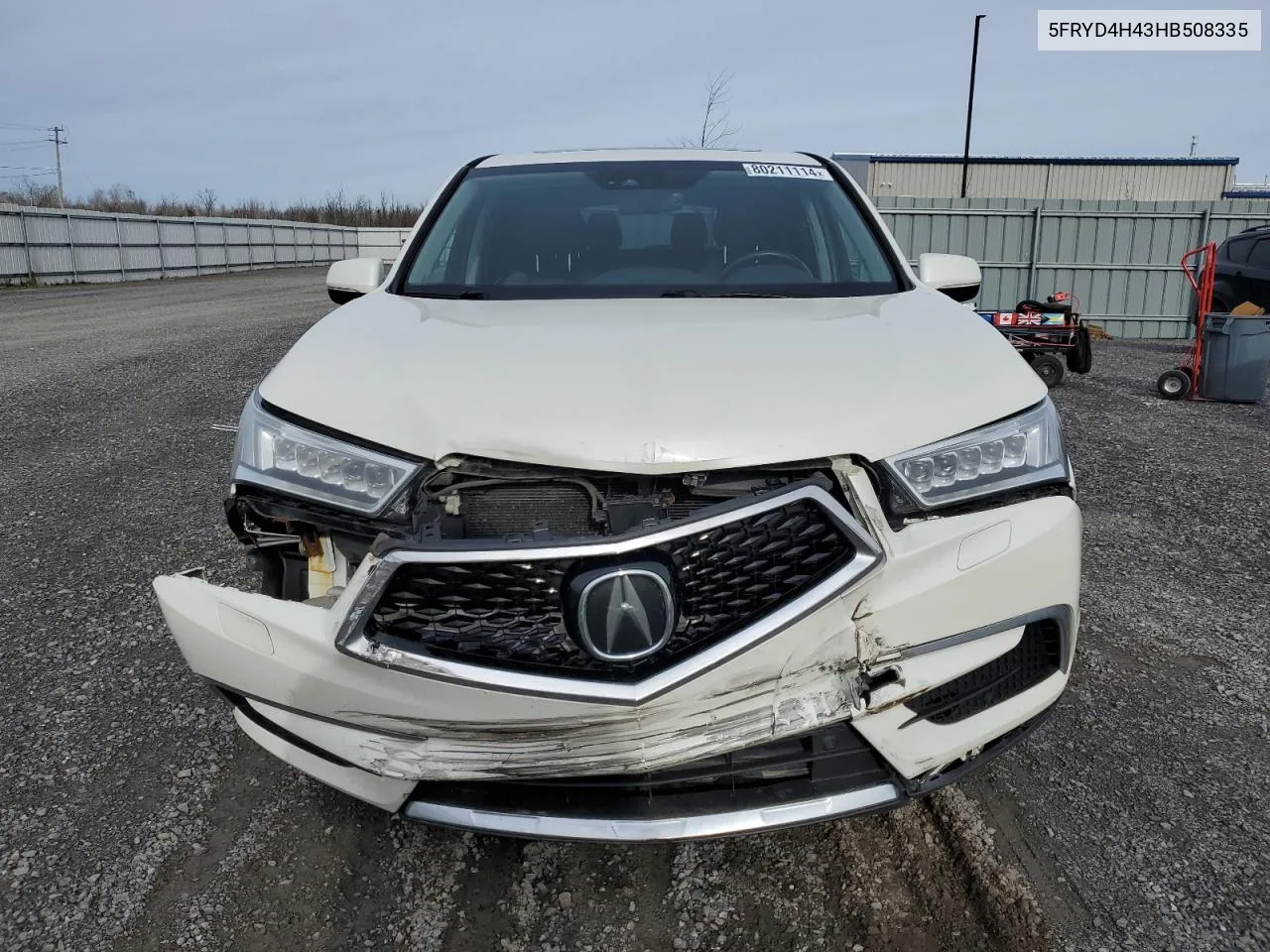 2017 Acura Mdx Navi VIN: 5FRYD4H43HB508335 Lot: 80211114