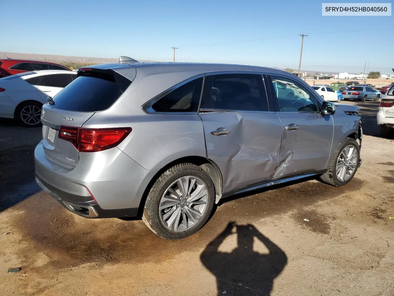 2017 Acura Mdx Technology VIN: 5FRYD4H52HB040560 Lot: 80534964