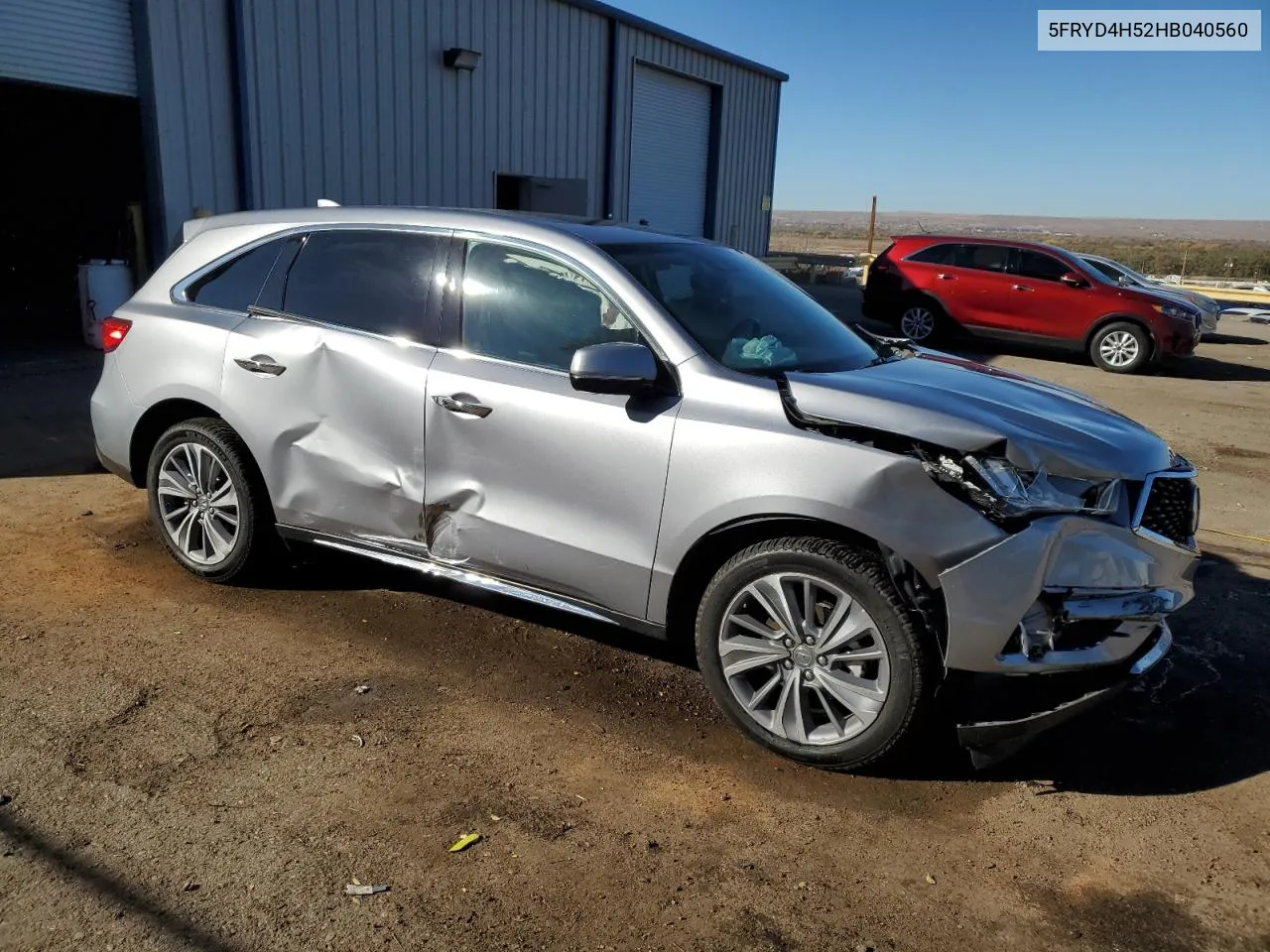 2017 Acura Mdx Technology VIN: 5FRYD4H52HB040560 Lot: 80534964