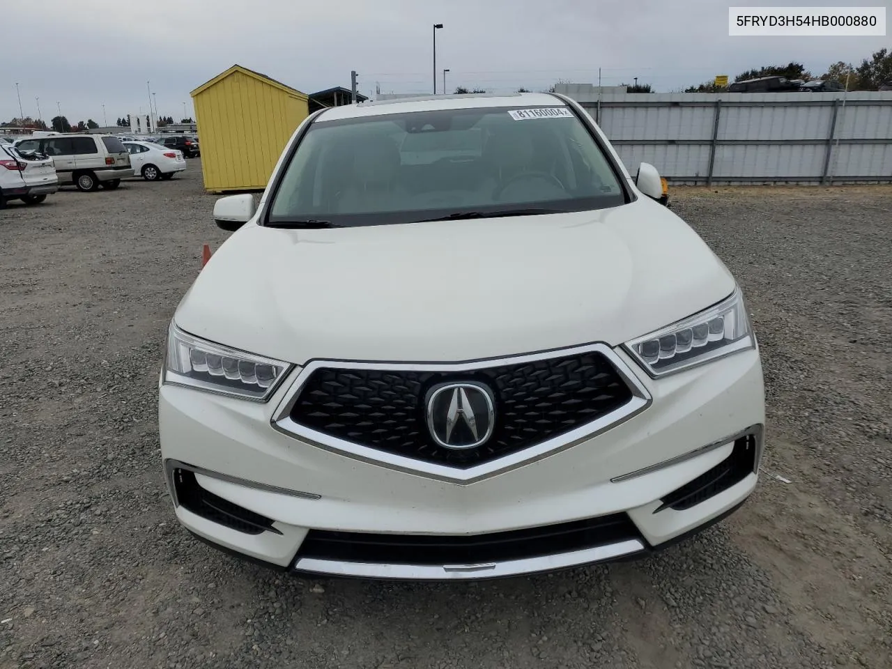 2017 Acura Mdx Technology VIN: 5FRYD3H54HB000880 Lot: 81160004