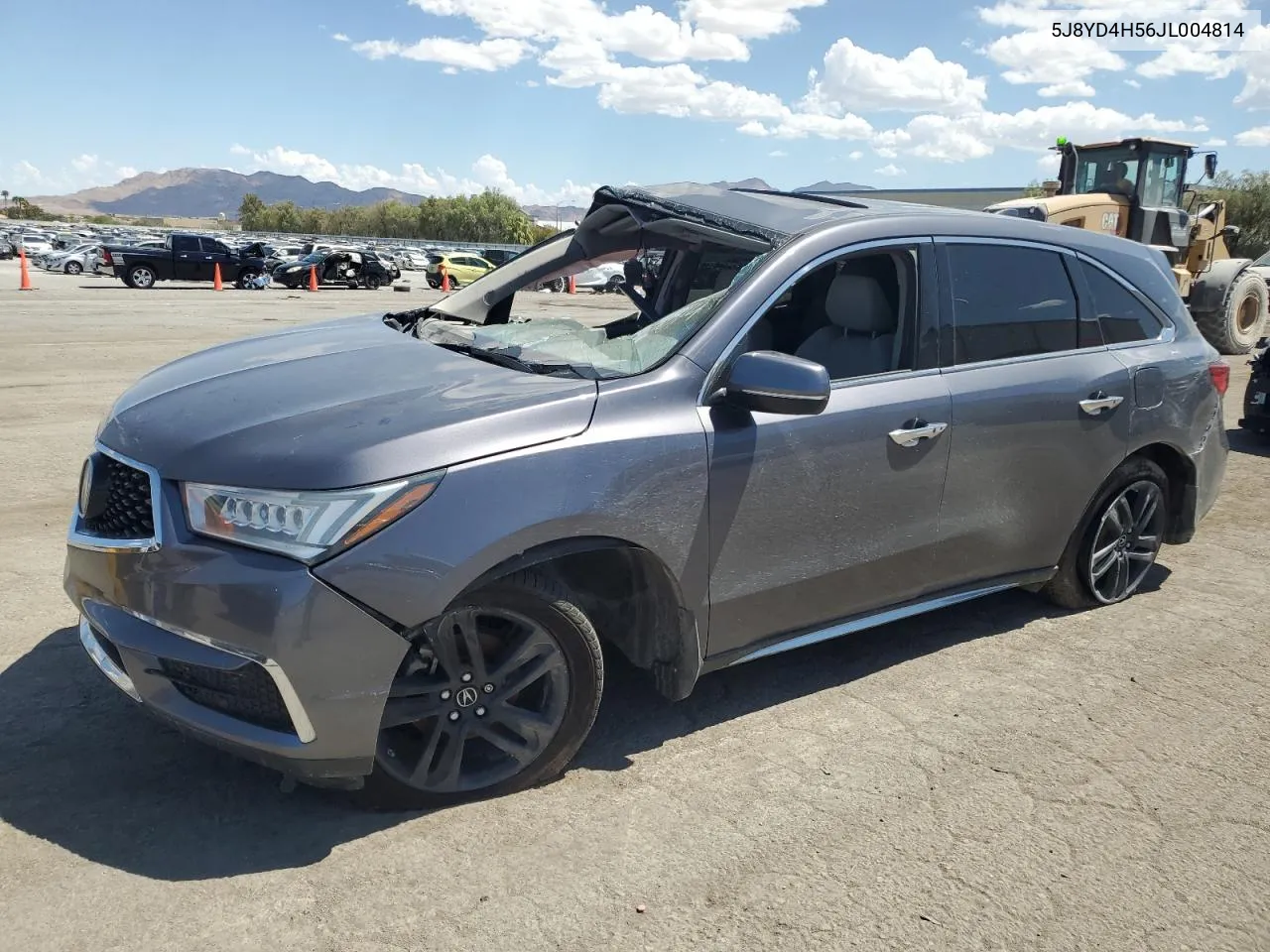 2018 Acura Mdx Technology VIN: 5J8YD4H56JL004814 Lot: 52225444