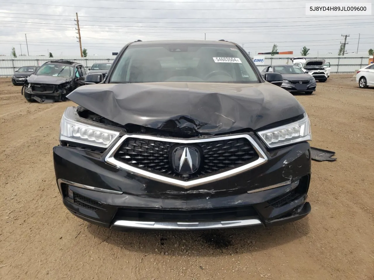 2018 Acura Mdx Advance VIN: 5J8YD4H89JL009600 Lot: 54603504