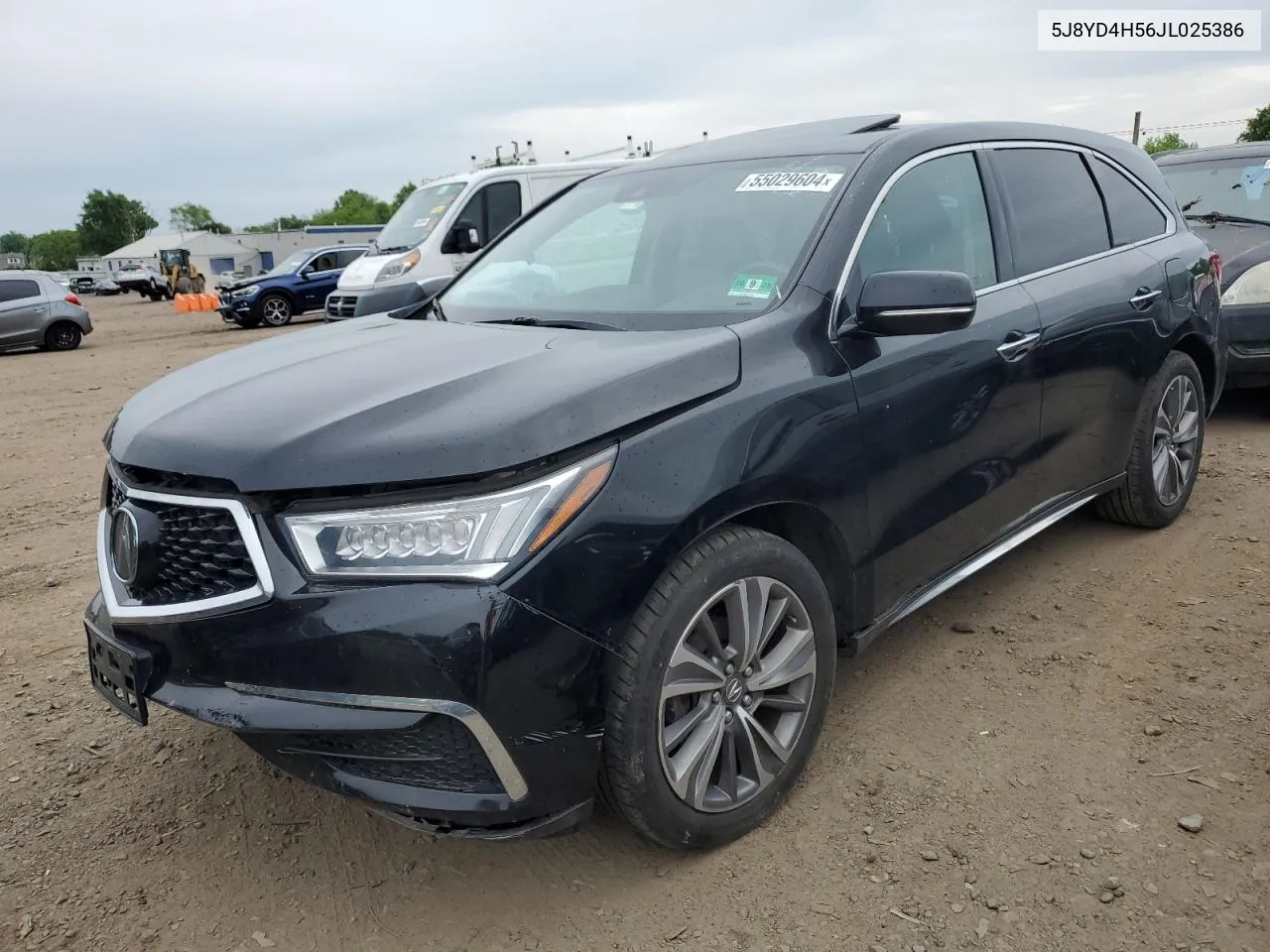 2018 Acura Mdx Technology VIN: 5J8YD4H56JL025386 Lot: 55029604