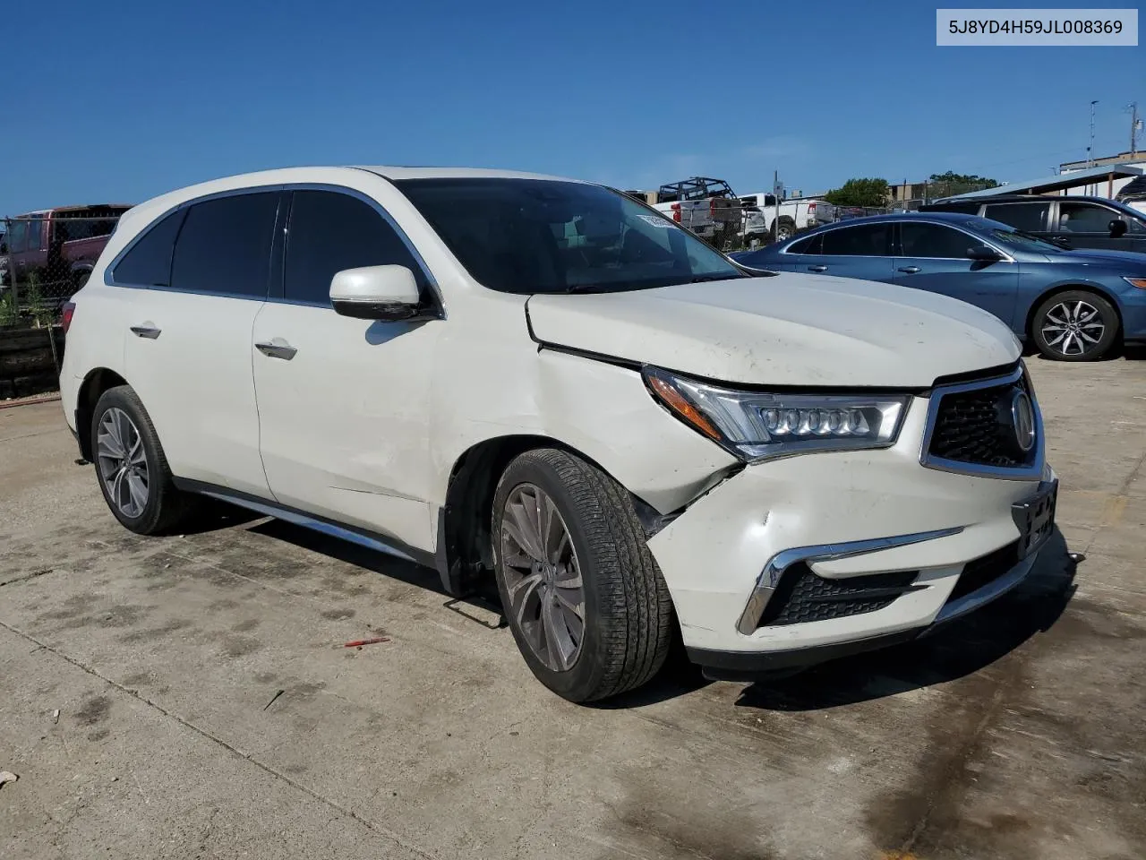 2018 Acura Mdx Technology VIN: 5J8YD4H59JL008369 Lot: 58058264