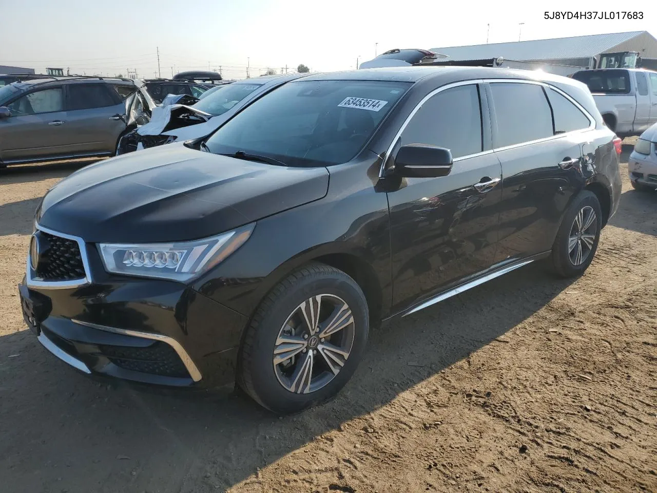 2018 Acura Mdx VIN: 5J8YD4H37JL017683 Lot: 63453514