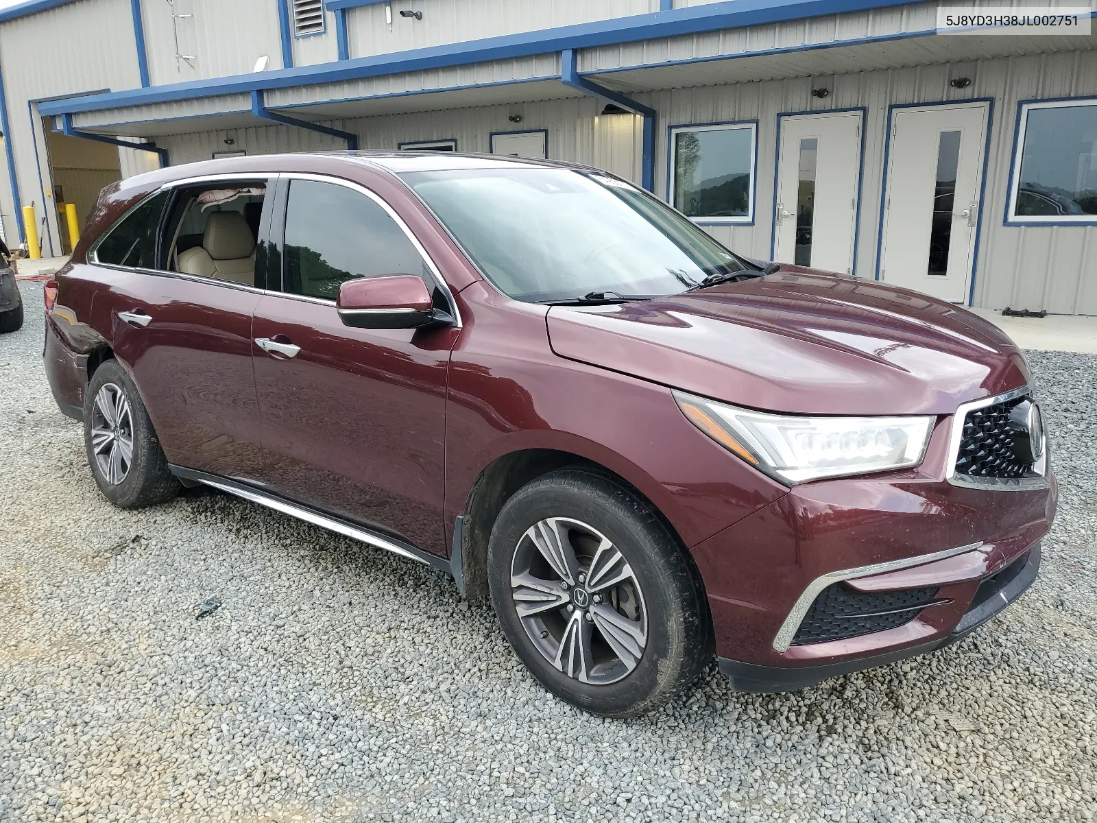 2018 Acura Mdx VIN: 5J8YD3H38JL002751 Lot: 64958074