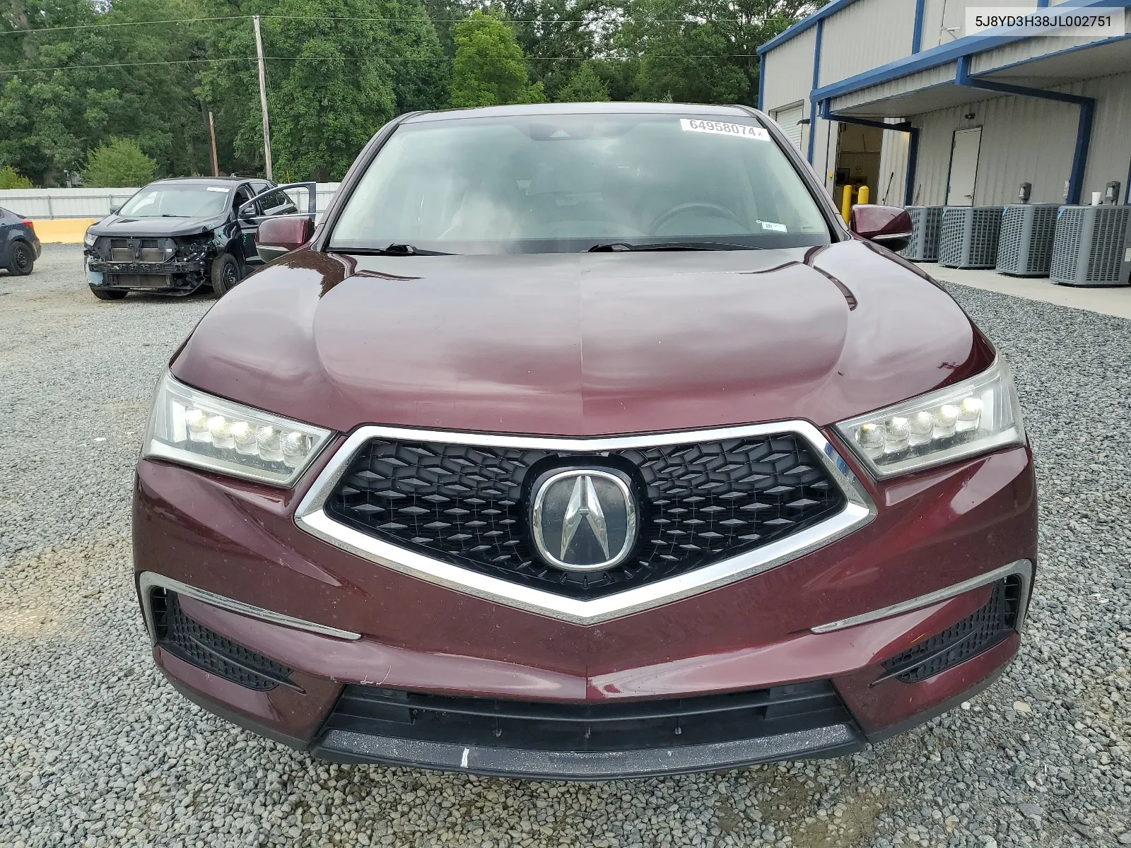 2018 Acura Mdx VIN: 5J8YD3H38JL002751 Lot: 64958074