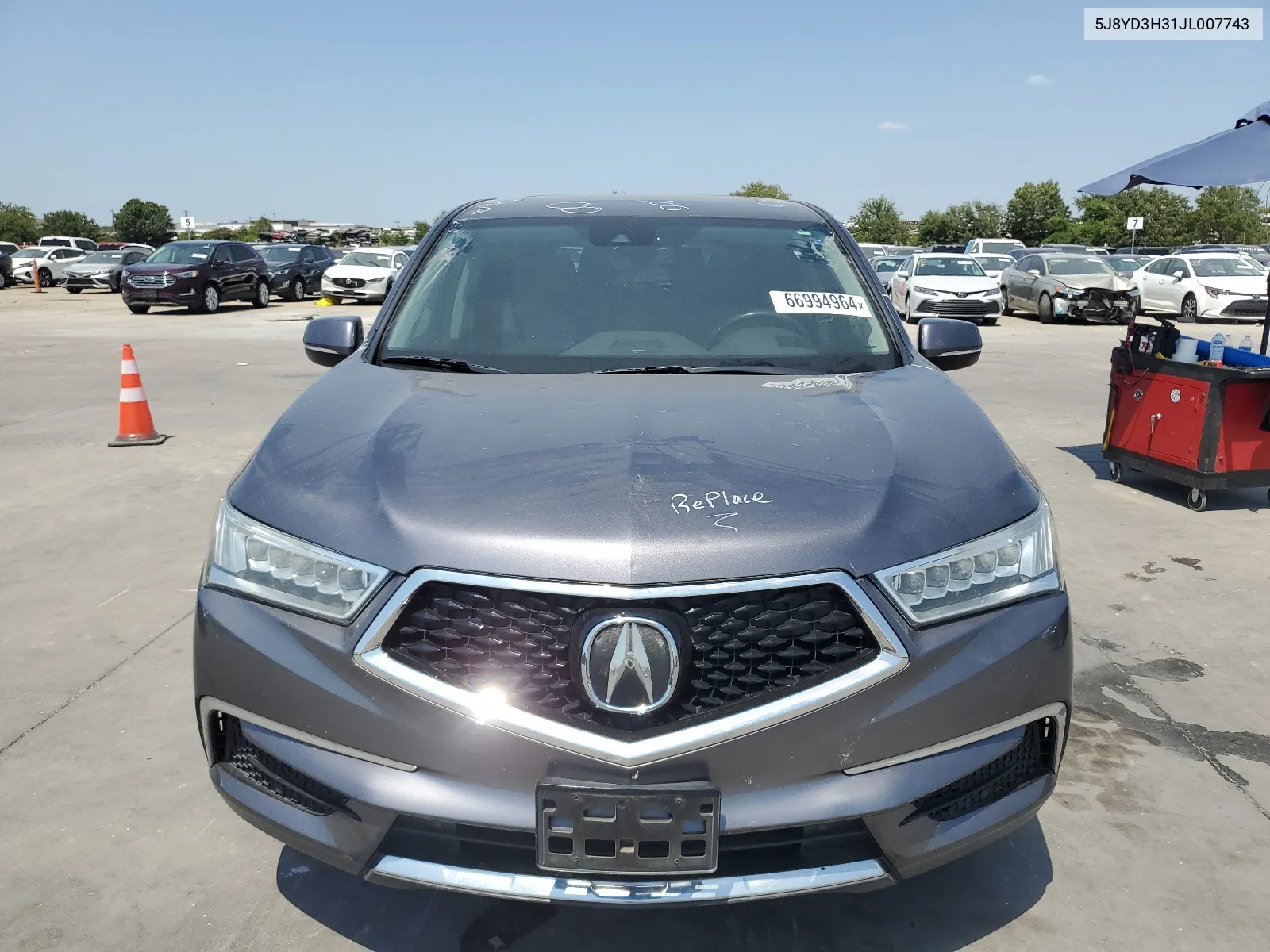 2018 Acura Mdx VIN: 5J8YD3H31JL007743 Lot: 66994964