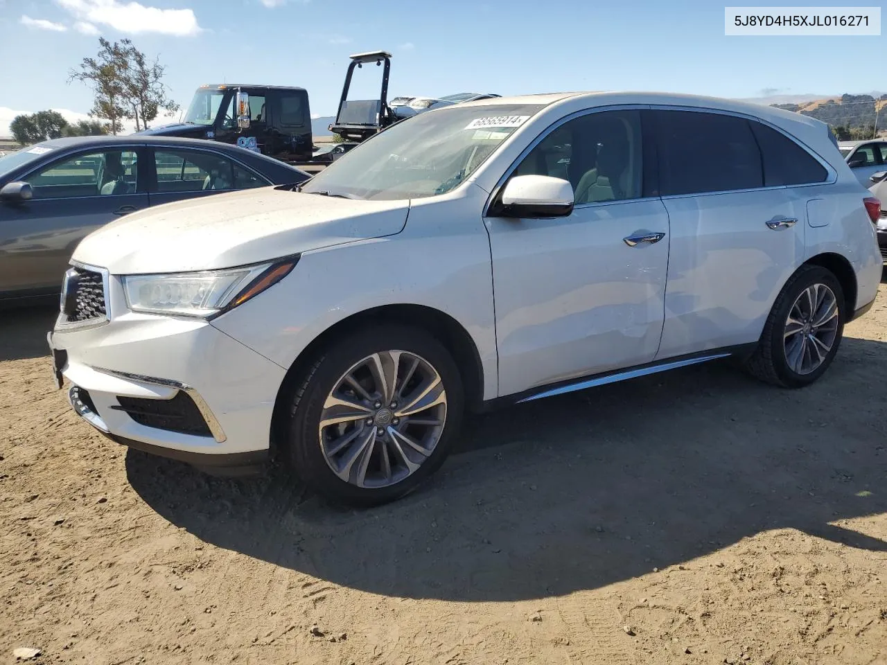 2018 Acura Mdx Technology VIN: 5J8YD4H5XJL016271 Lot: 68565914