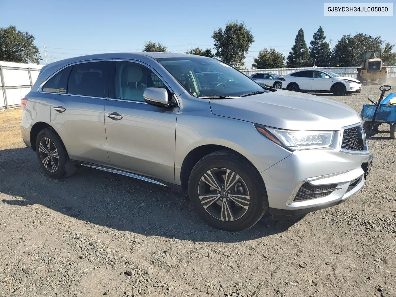 2018 Acura Mdx VIN: 5J8YD3H34JL005050 Lot: 69138254