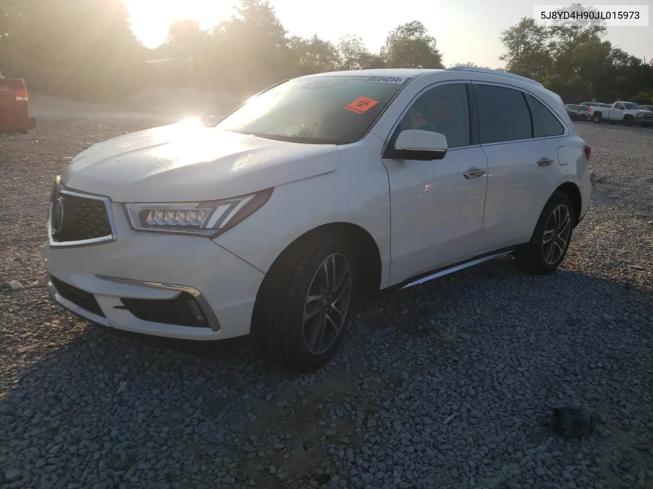 2018 Acura Mdx Advance VIN: 5J8YD4H90JL015973 Lot: 69204254