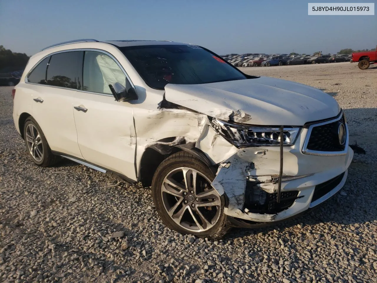 2018 Acura Mdx Advance VIN: 5J8YD4H90JL015973 Lot: 69204254