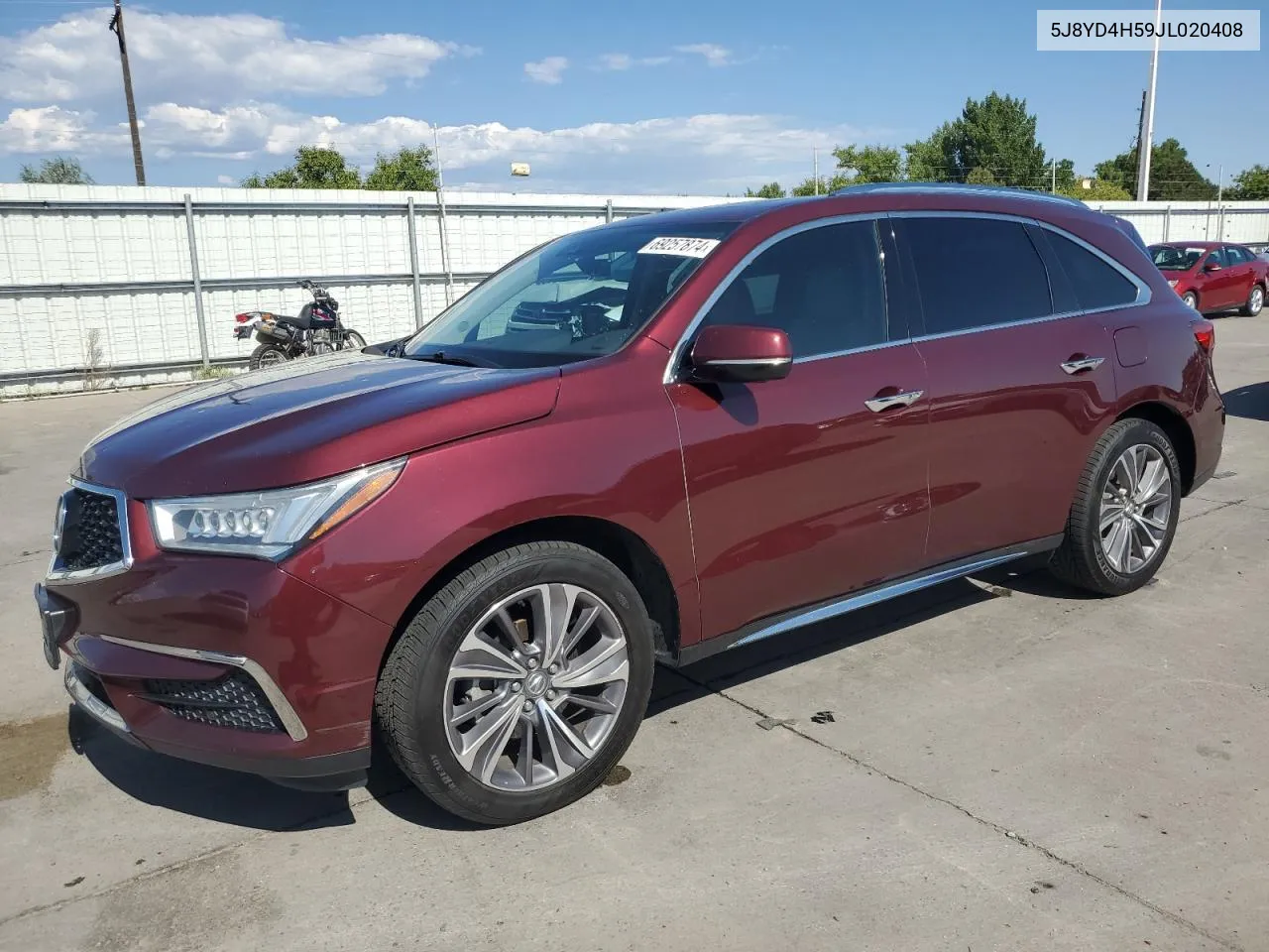 5J8YD4H59JL020408 2018 Acura Mdx Technology