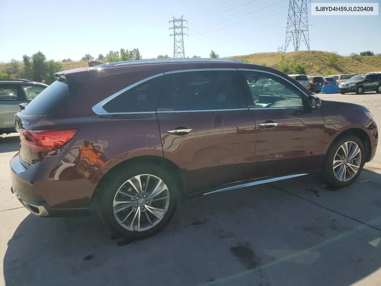 2018 Acura Mdx Technology VIN: 5J8YD4H59JL020408 Lot: 69257874