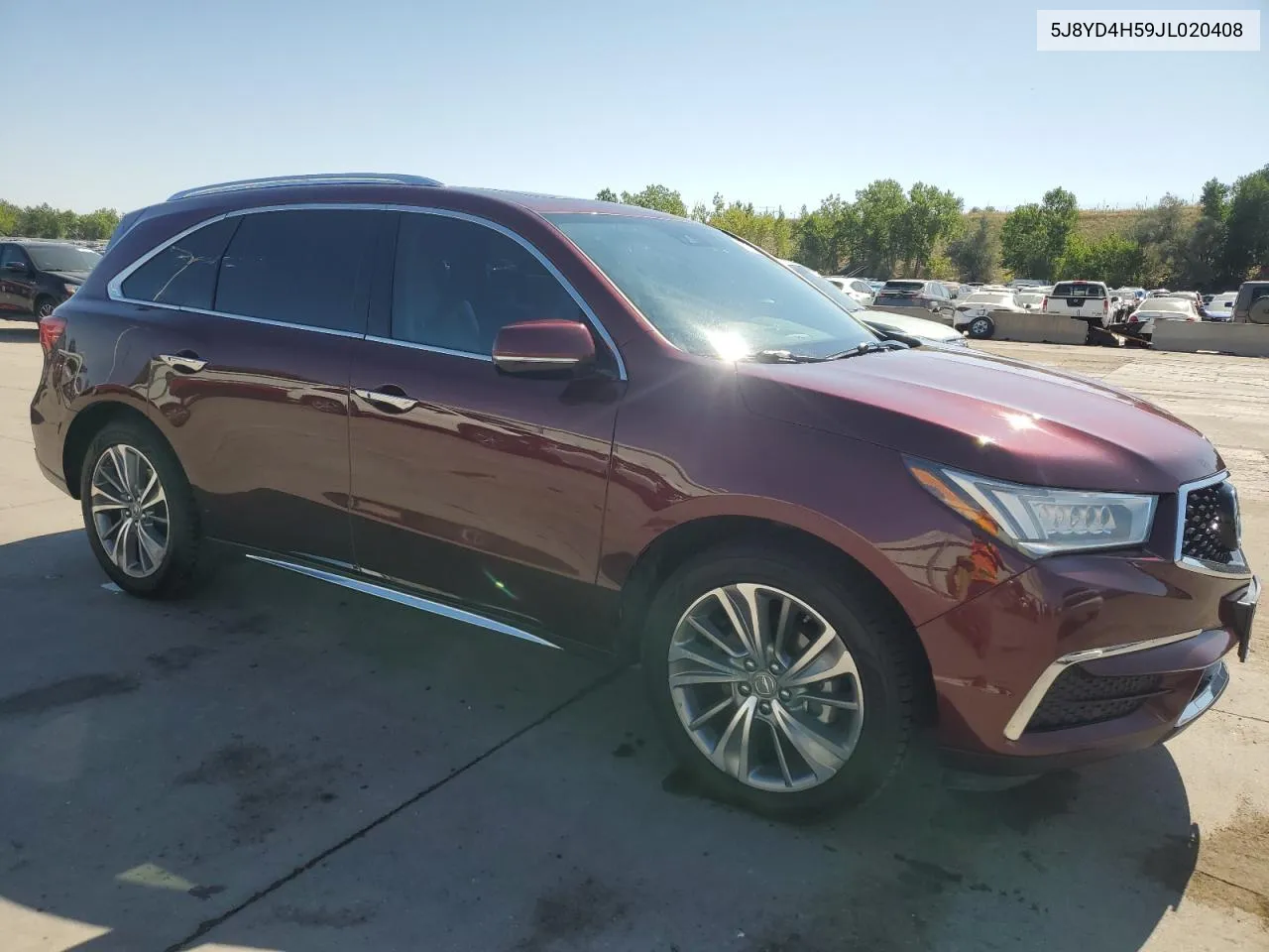 5J8YD4H59JL020408 2018 Acura Mdx Technology