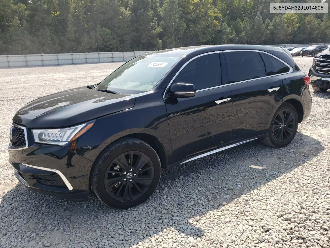 2018 Acura Mdx VIN: 5J8YD4H32JL014805 Lot: 71126044