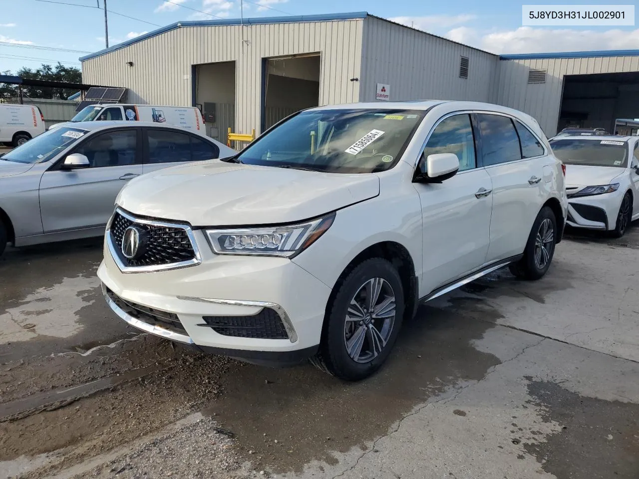 2018 Acura Mdx VIN: 5J8YD3H31JL002901 Lot: 71585064